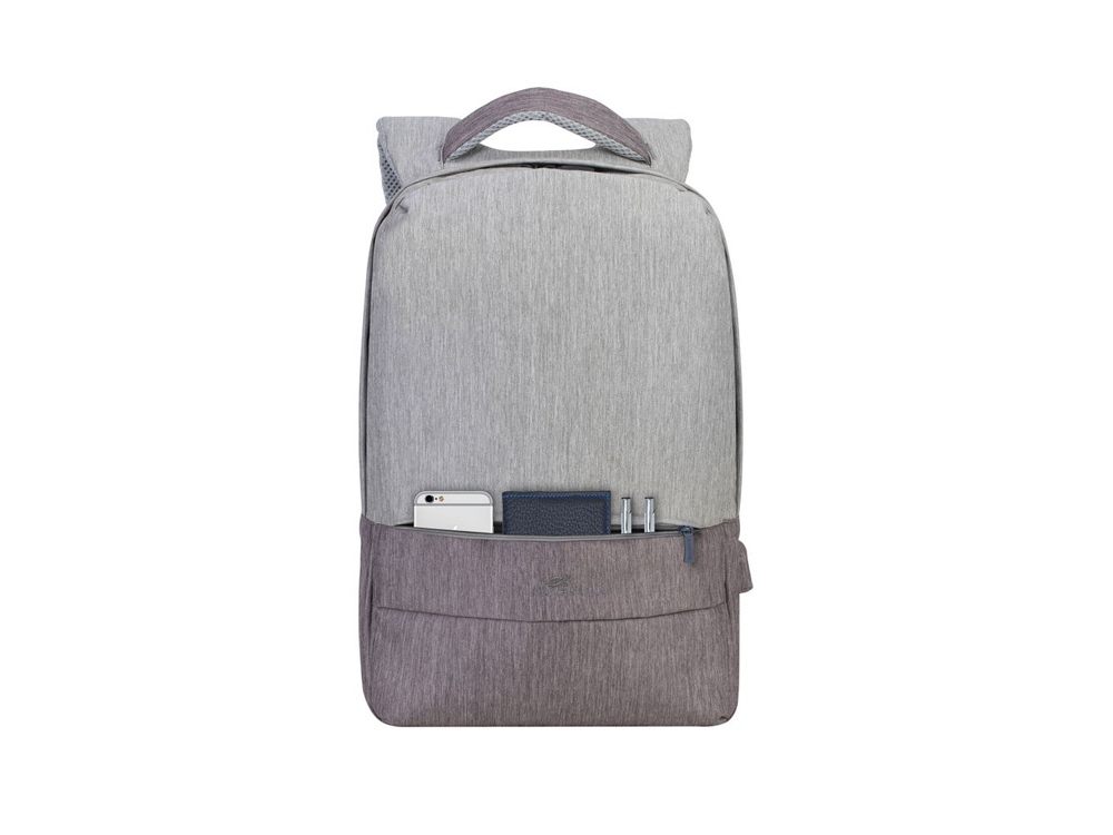 RIVACASE 7562 grey/mocha рюкзак для ноутбука 15.6", серый/кофейный-6
