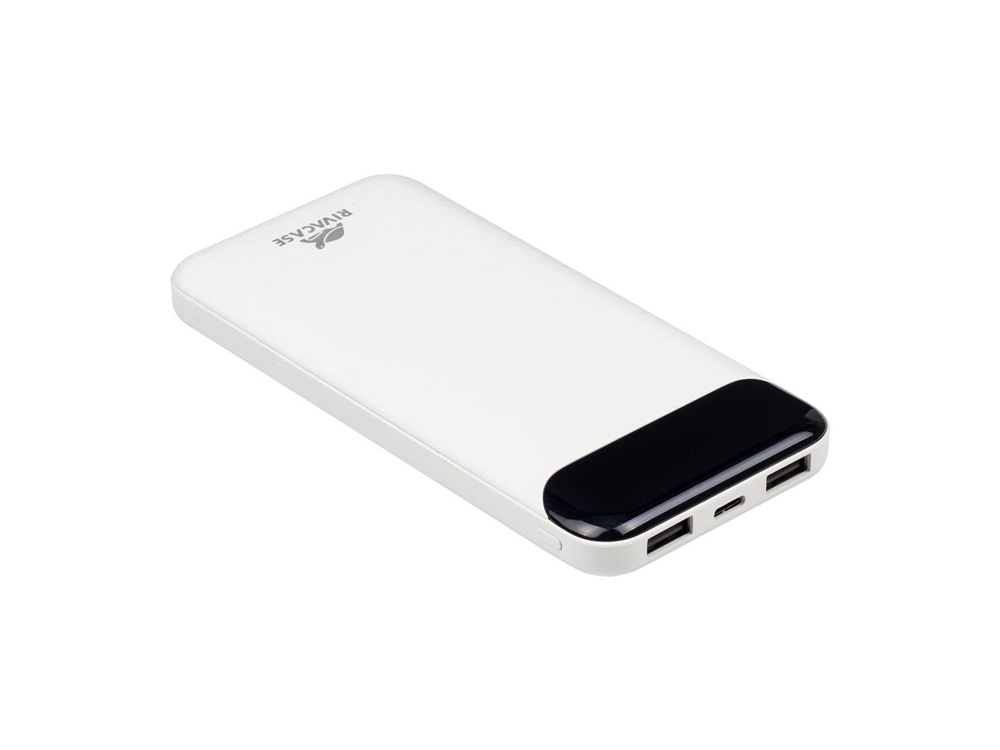 RIVACASE VA2240 (10000mAh) с дисплеем, белый, внешний аккумулятор 12/48-16