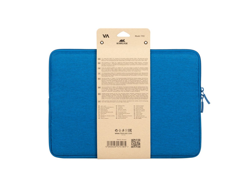 RIVACASE 7703 azure blue ECO чехол для ноутбука 13.3-14" / 12-5