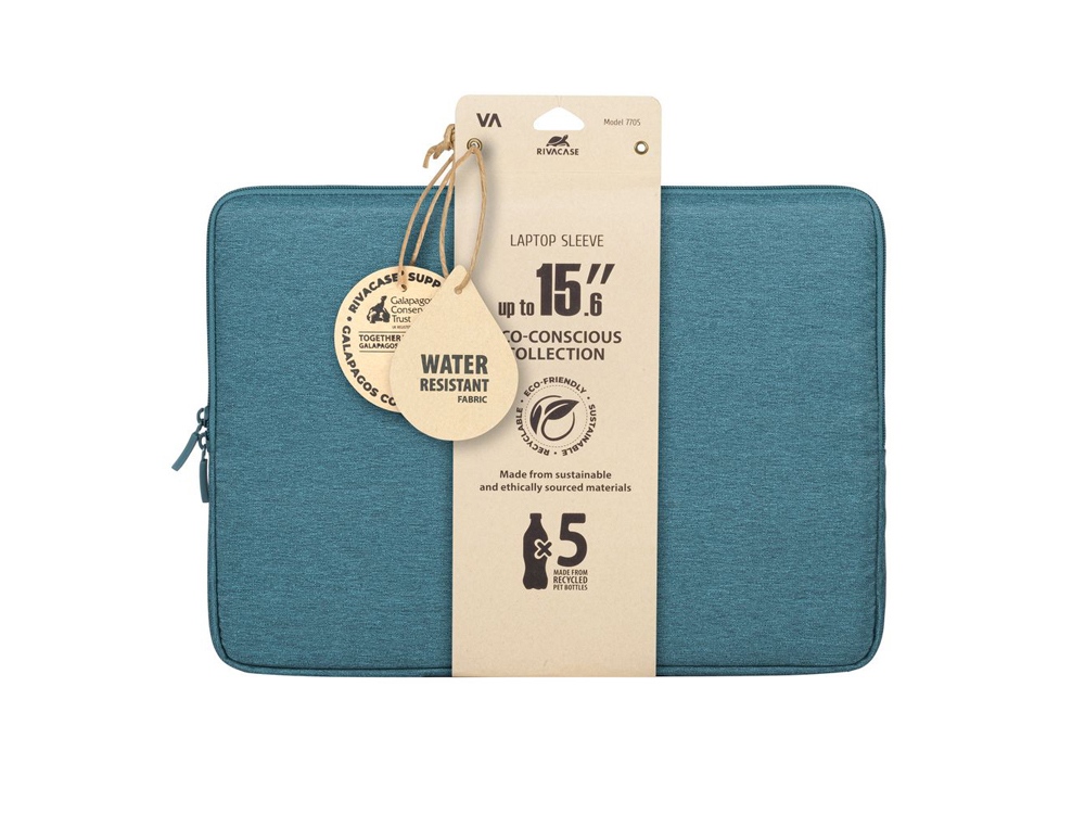 RIVACASE 7705 aquamarine ECO чехол для ноутбука 15.6" / 12-10