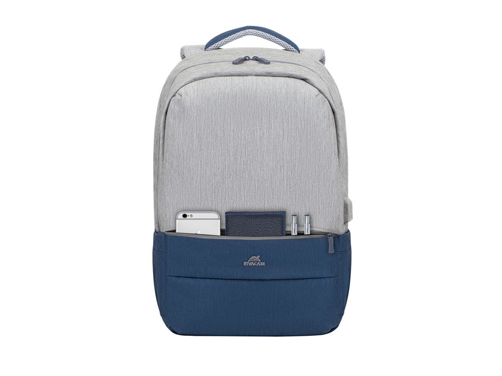 RIVACASE 7567 grey/dark blue рюкзак для ноутбука 17.3" / 6-16