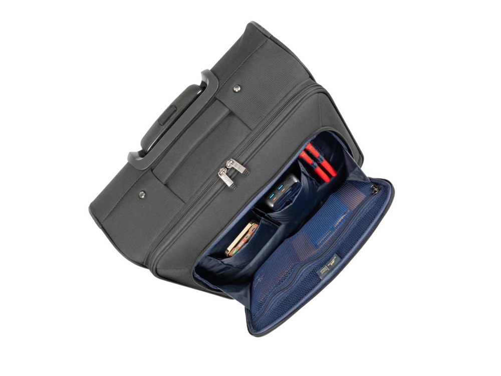 RIVACASE 8481 black ECO бизнес кейс на 4-х колесах 20" / 2-10
