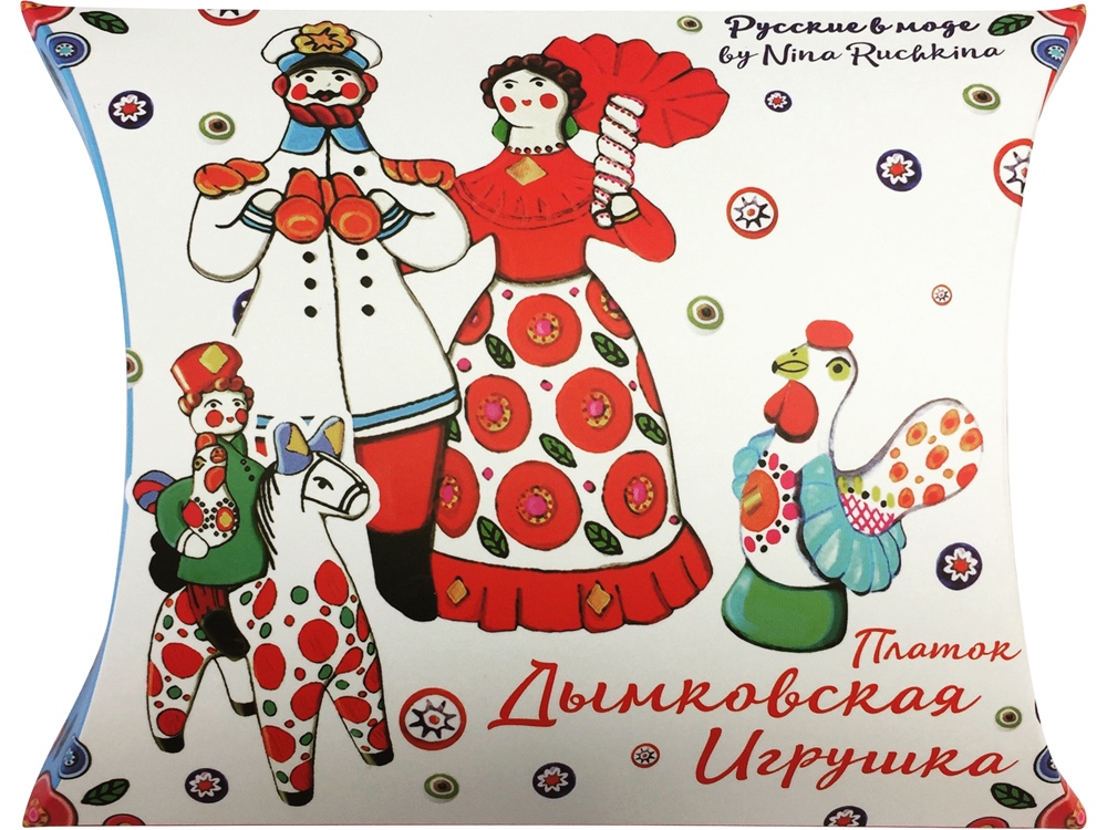 Платок "Дымковская игрушка"-2