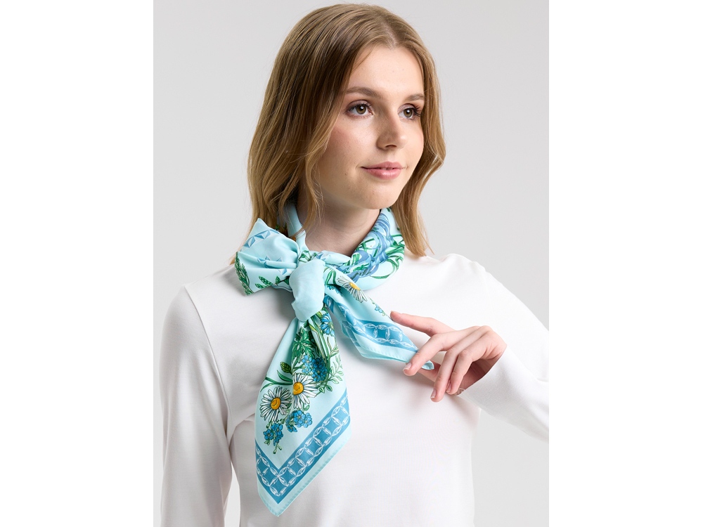 Платок «Мелодия хрусталя», голубой-7