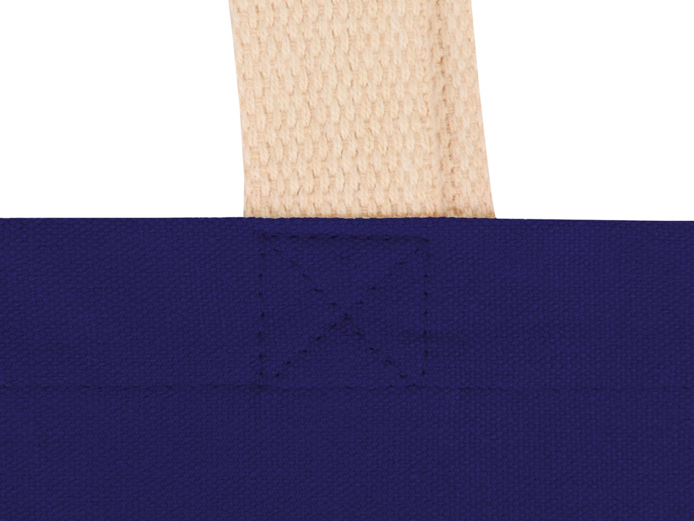 Сумка для шопинга Steady из хлопка с парусиновыми ручками, 260 г/м2, синий (P)-4