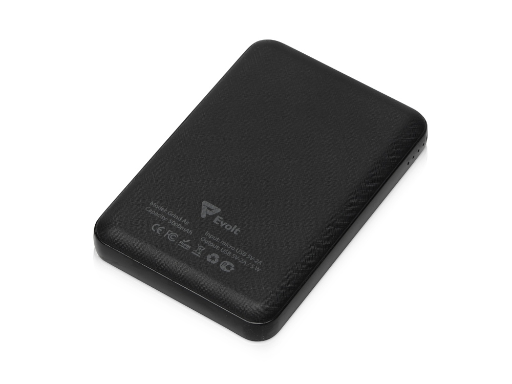 Портативное беспроводное зарядное устройство "Grind Air", 5000 mAh-1