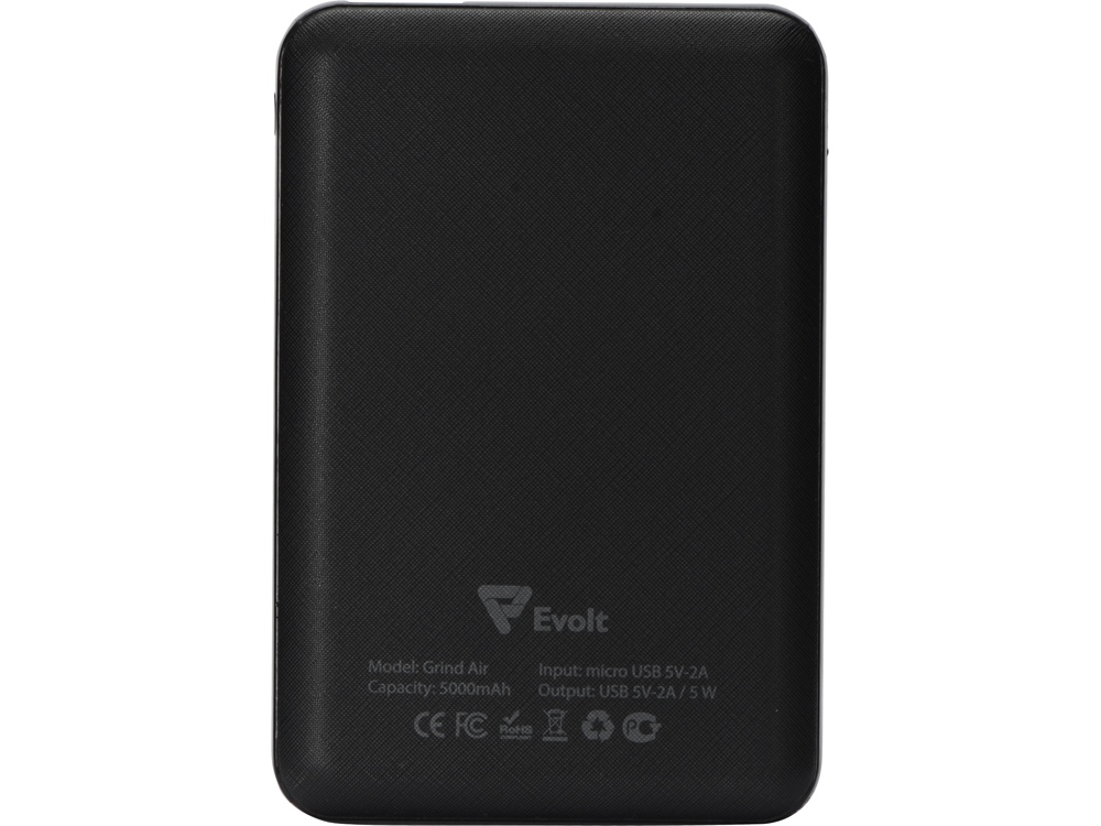Портативное беспроводное зарядное устройство "Grind Air", 5000 mAh-6