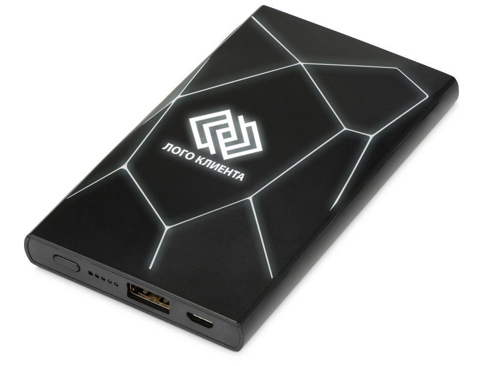 Портативное беспроводное зарядное устройство "Geo Wireless", 5000 mAh, черный-1