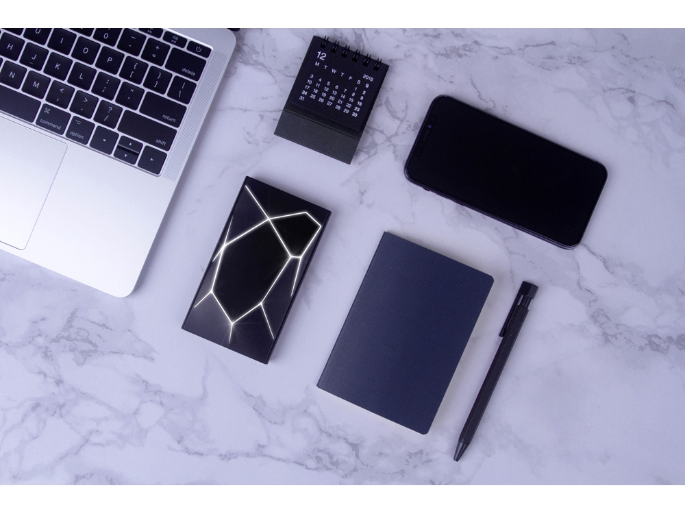 Портативное беспроводное зарядное устройство "Geo Wireless", 5000 mAh, черный-4