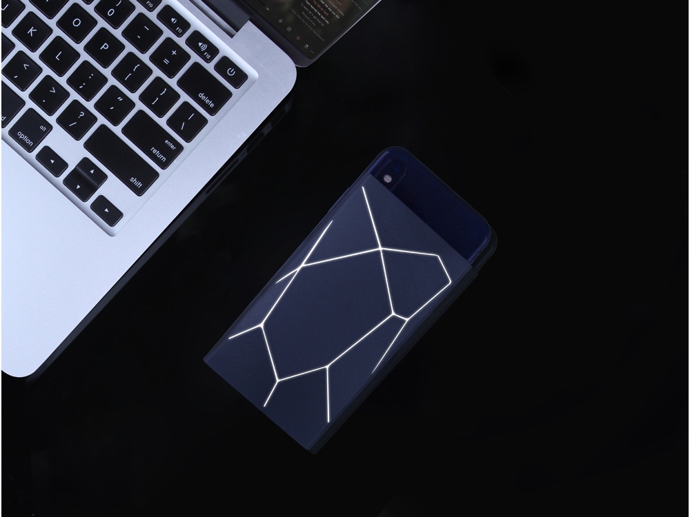 Портативное беспроводное зарядное устройство "Geo Wireless", 5000 mAh, черный-4