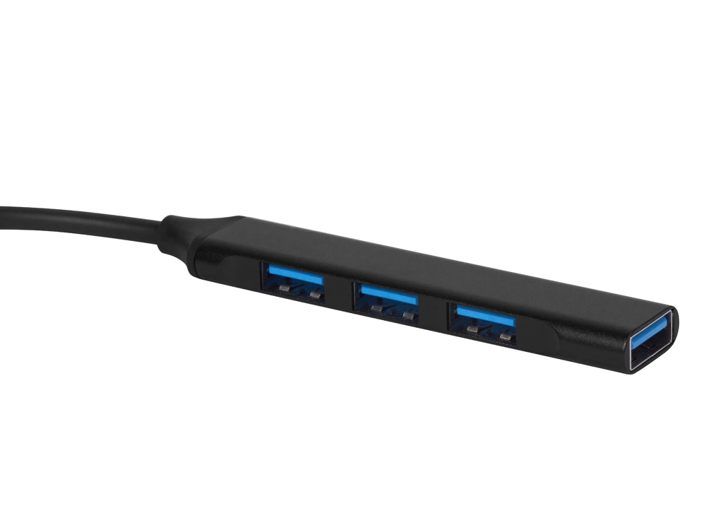 USB-хаб «Link» с коннектором 2-в-1 USB-C и USB-A, 2.0/3.0, черный-1