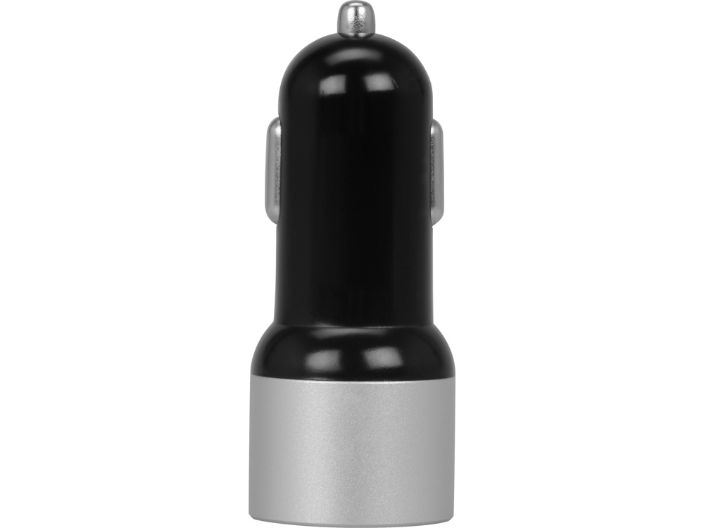 Адаптер автомобильный USB с функцией быстрой зарядки QC 3.0 "TraffIQ", черный/серебристый-3