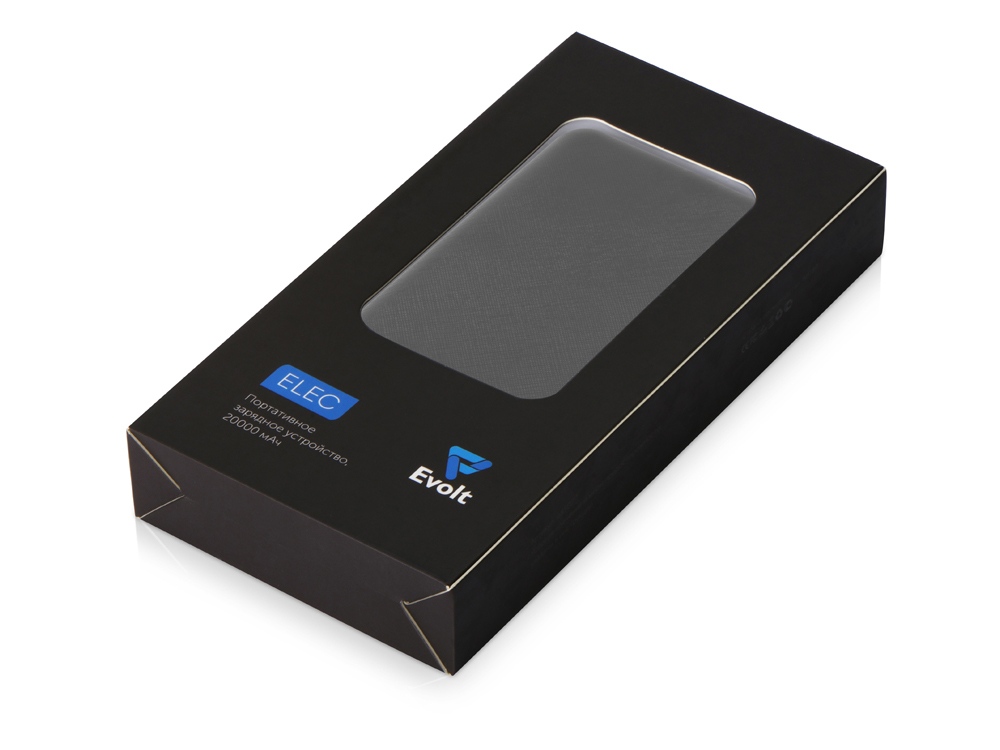 Портативное зарядное устройство "Elec", 20000 mAh, черный-8