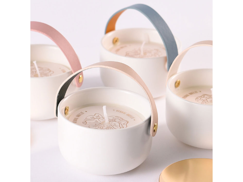 Свеча Valerie Concept с крышкой CNDL 5 PINK, белый/розовый (Р)-1