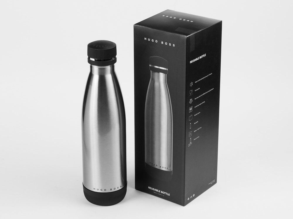 Термобутылка с вакуумной изоляцией Matrix Silver, Hugo Boss (Р)-1