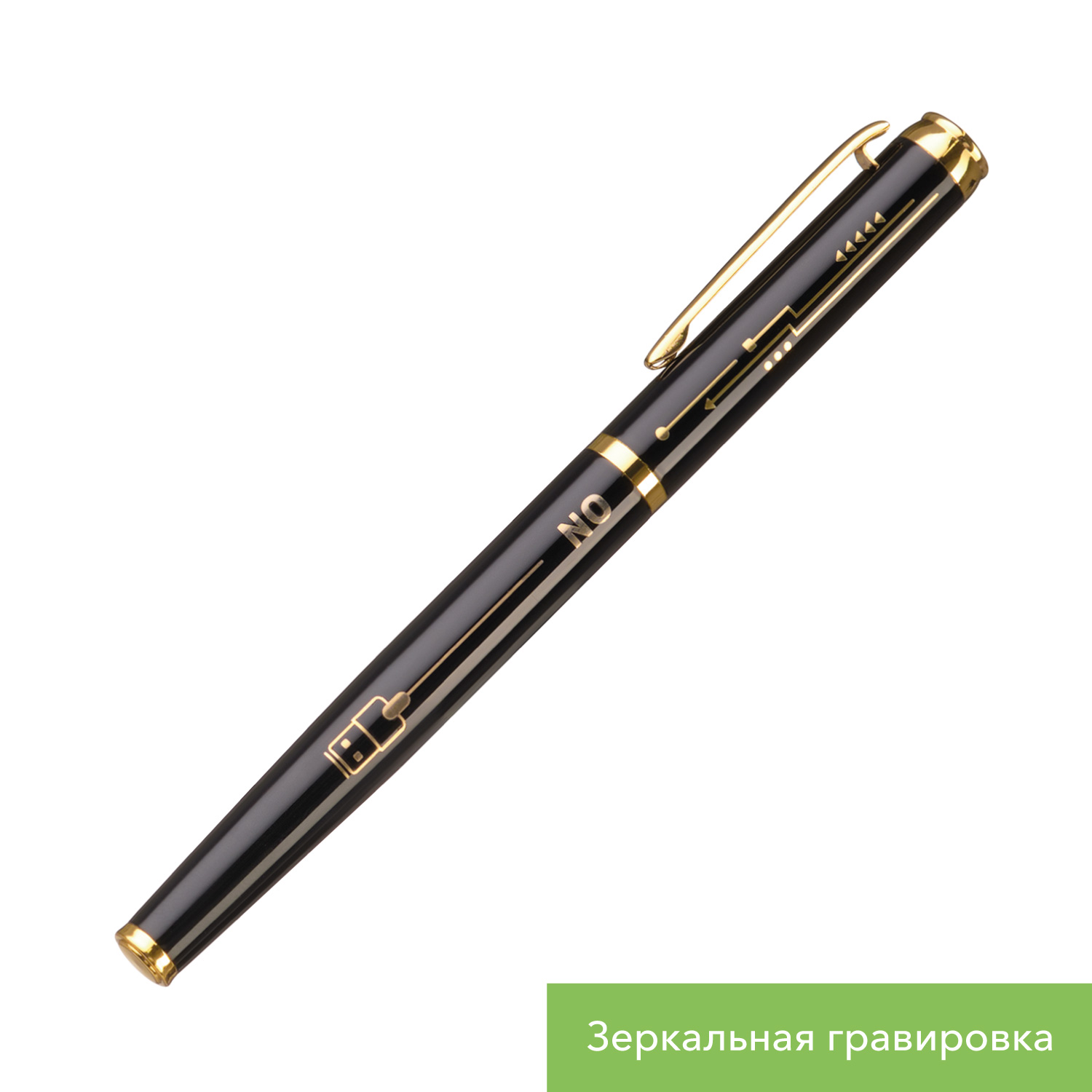 Ручка-роллер Соната (Sonata), черная/позолота-8