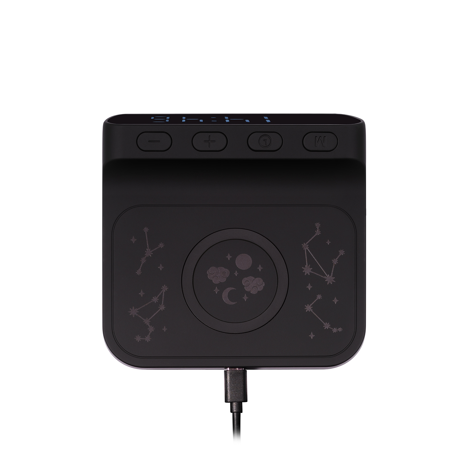 Зарядная станция с часами 15W Ригель (Rigel), черная-17
