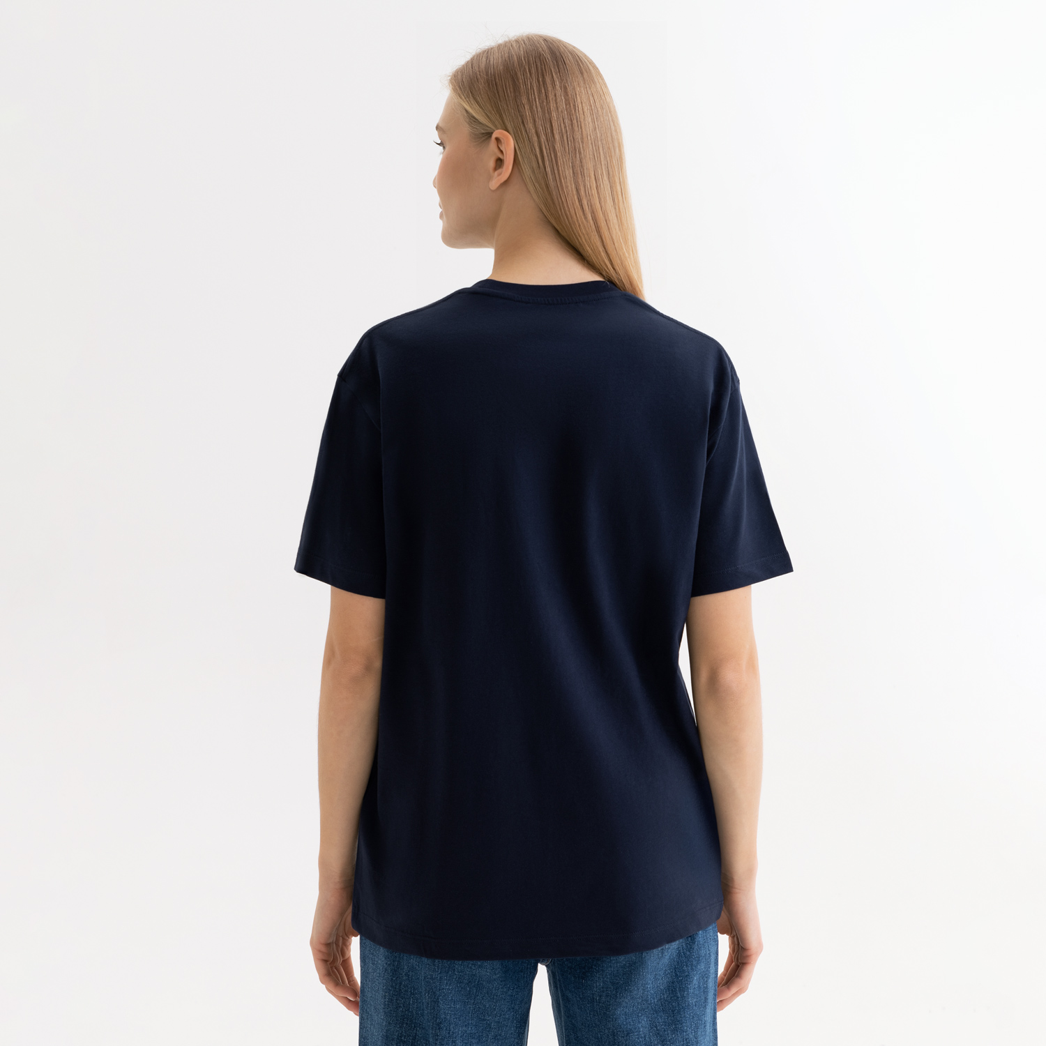 Футболка унисекс Крис (Kris), 150 гр., темно-синяя, размер XS-5