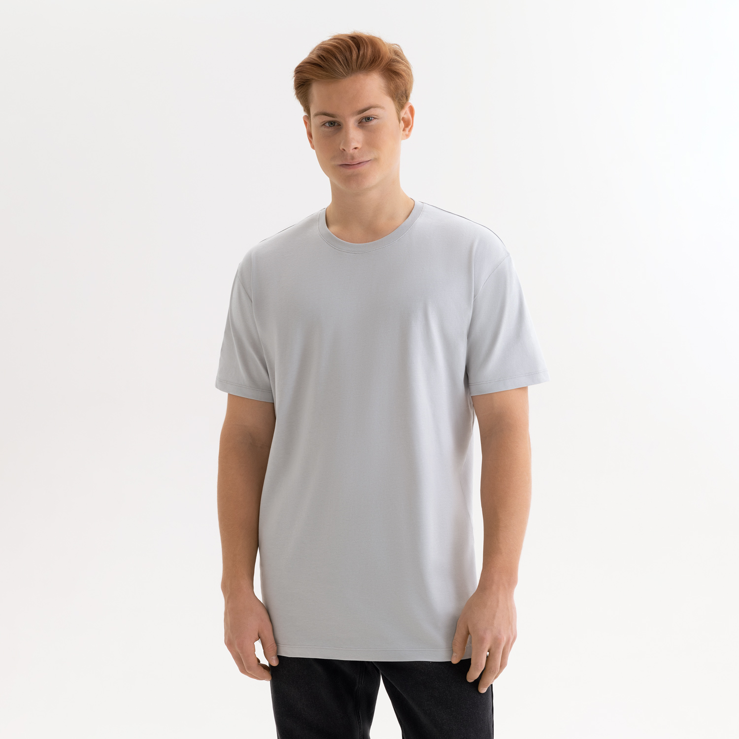 Футболка унисекс Крис (Kris), 150 гр., светло-серая, размер XS-4