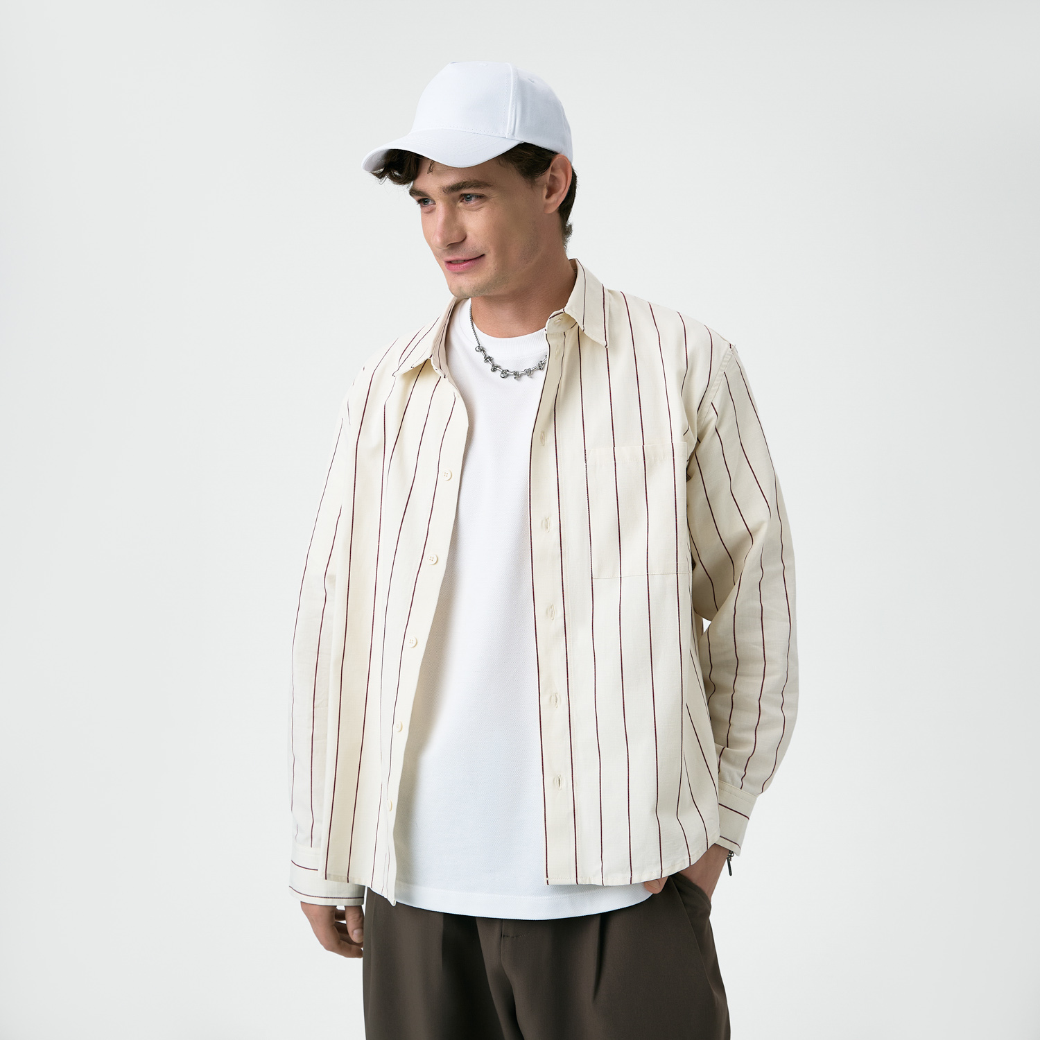 Бейсболка Фит (Fit), 5 клиньев, белый-6