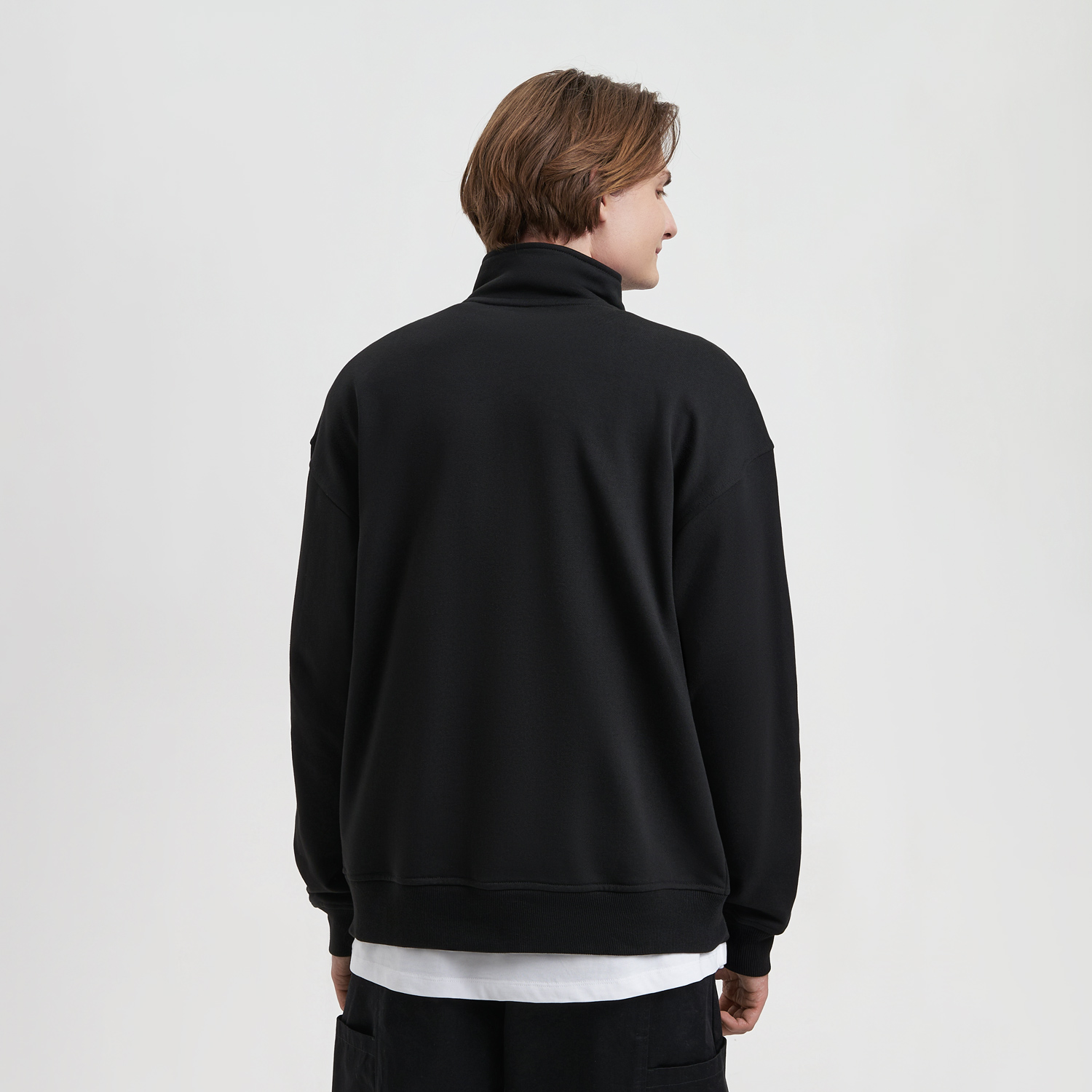 Толстовка на молнии унисекс Флоу (Flow), черная, размер 3XL/4XL-5