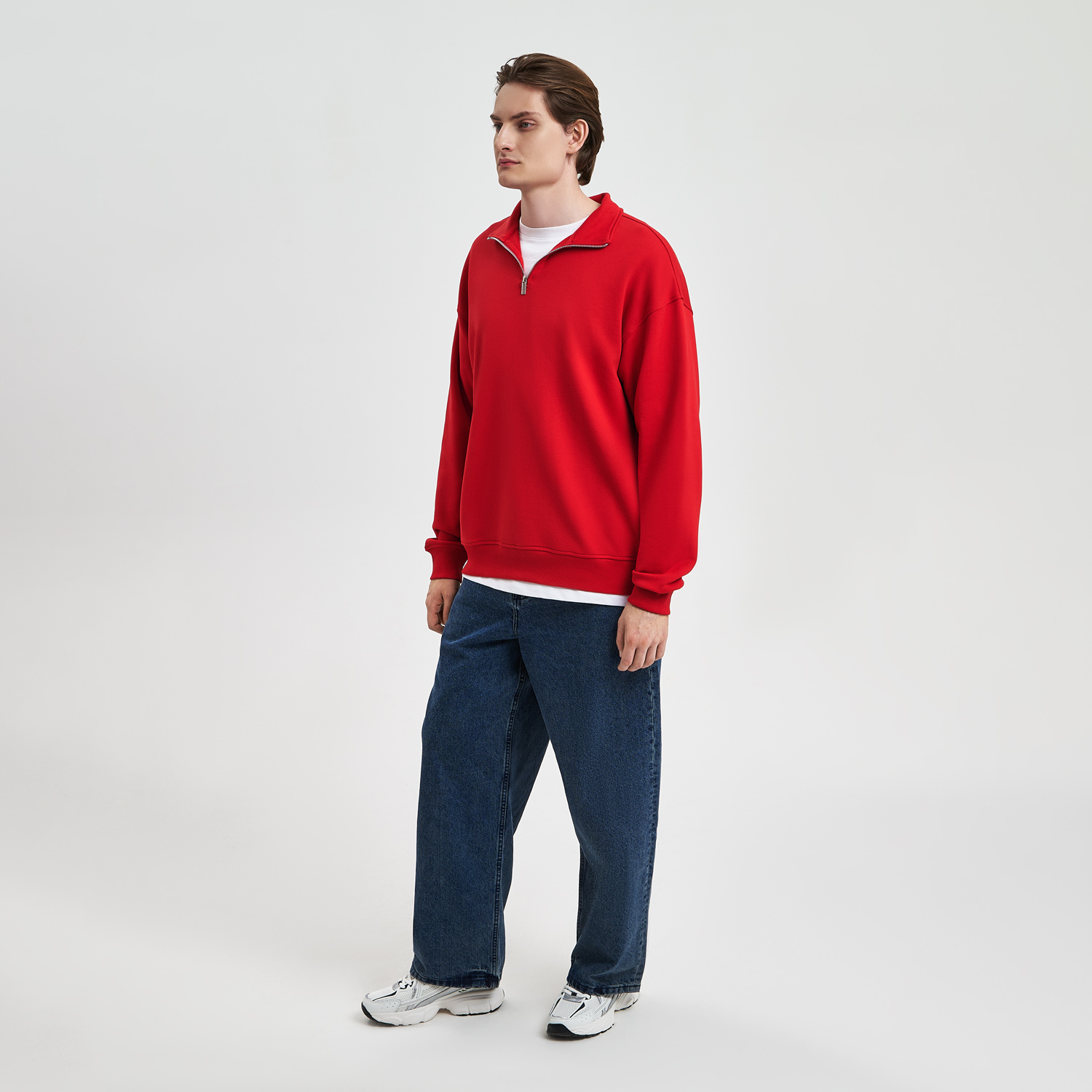 Толстовка на молнии унисекс Флоу (Flow), красная, размер 3XL/4XL-1