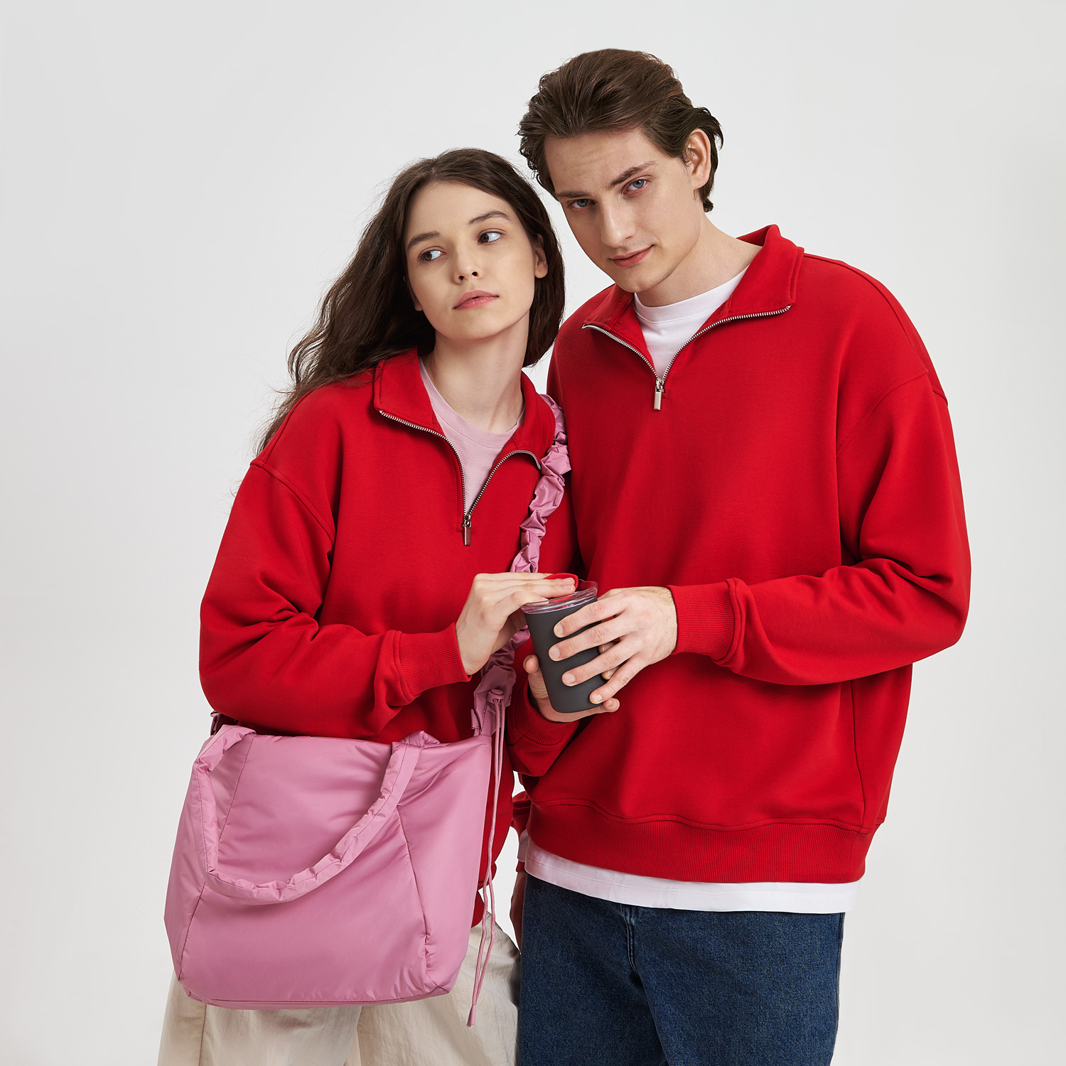 Толстовка на молнии унисекс Флоу (Flow), красная, размер 3XL/4XL-13