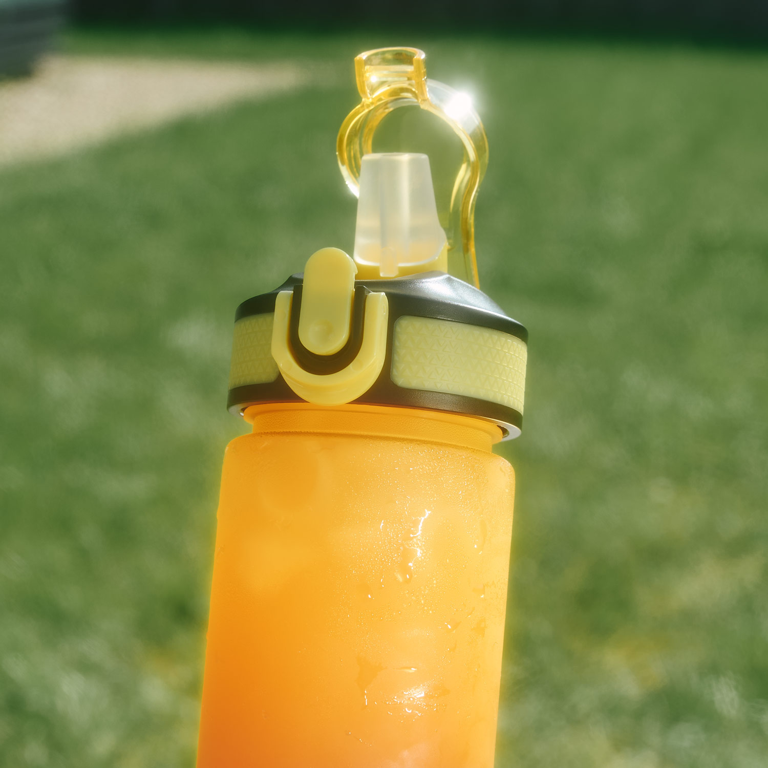 Бутылка для воды Флип мини  (Flip mini), желтая-8