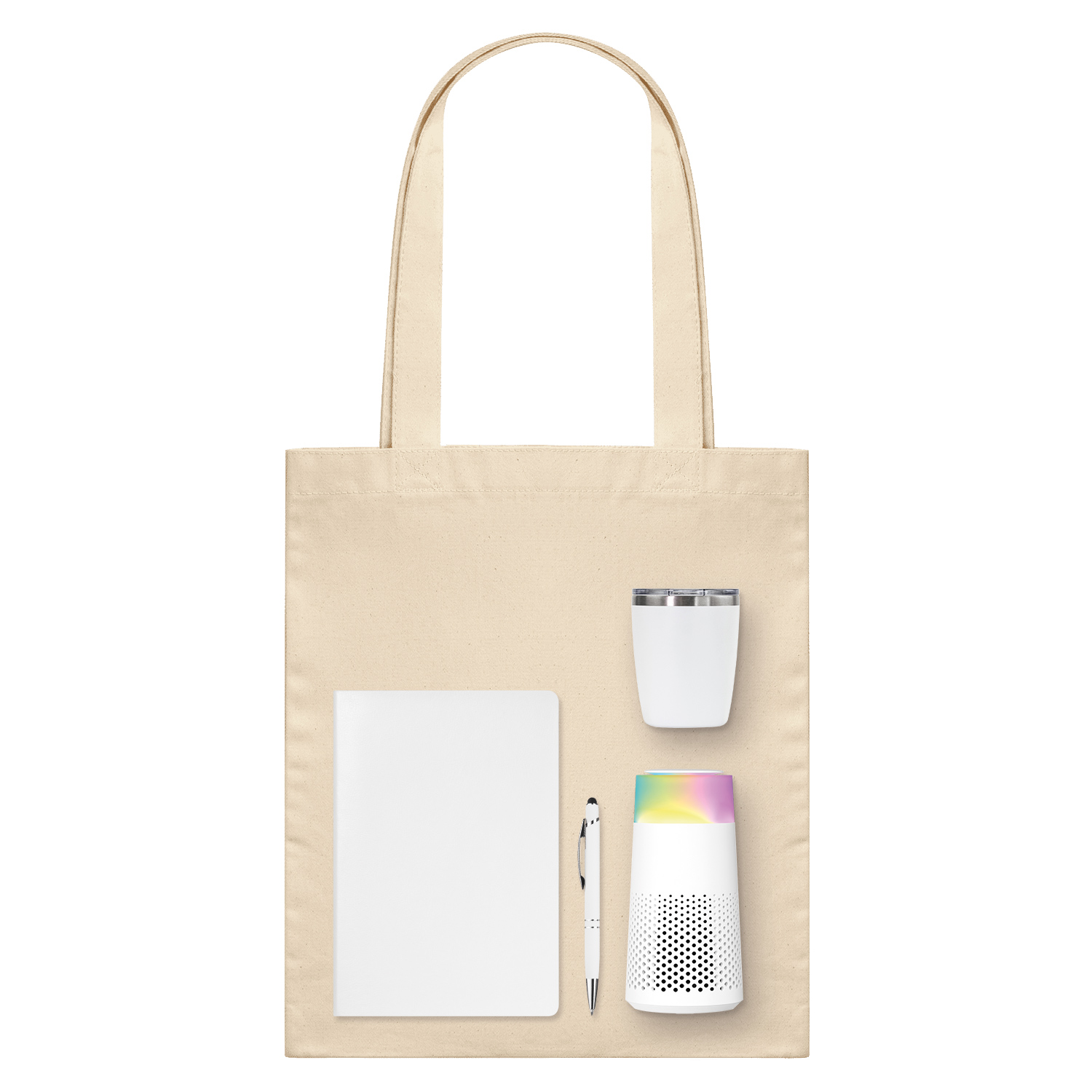 Подарочный набор Велком Пак Гэлакси (Welcome Pack Galaxy), белый  (термокружка, очиститель воздуха, ежедневник, ручка, шоппер)-1