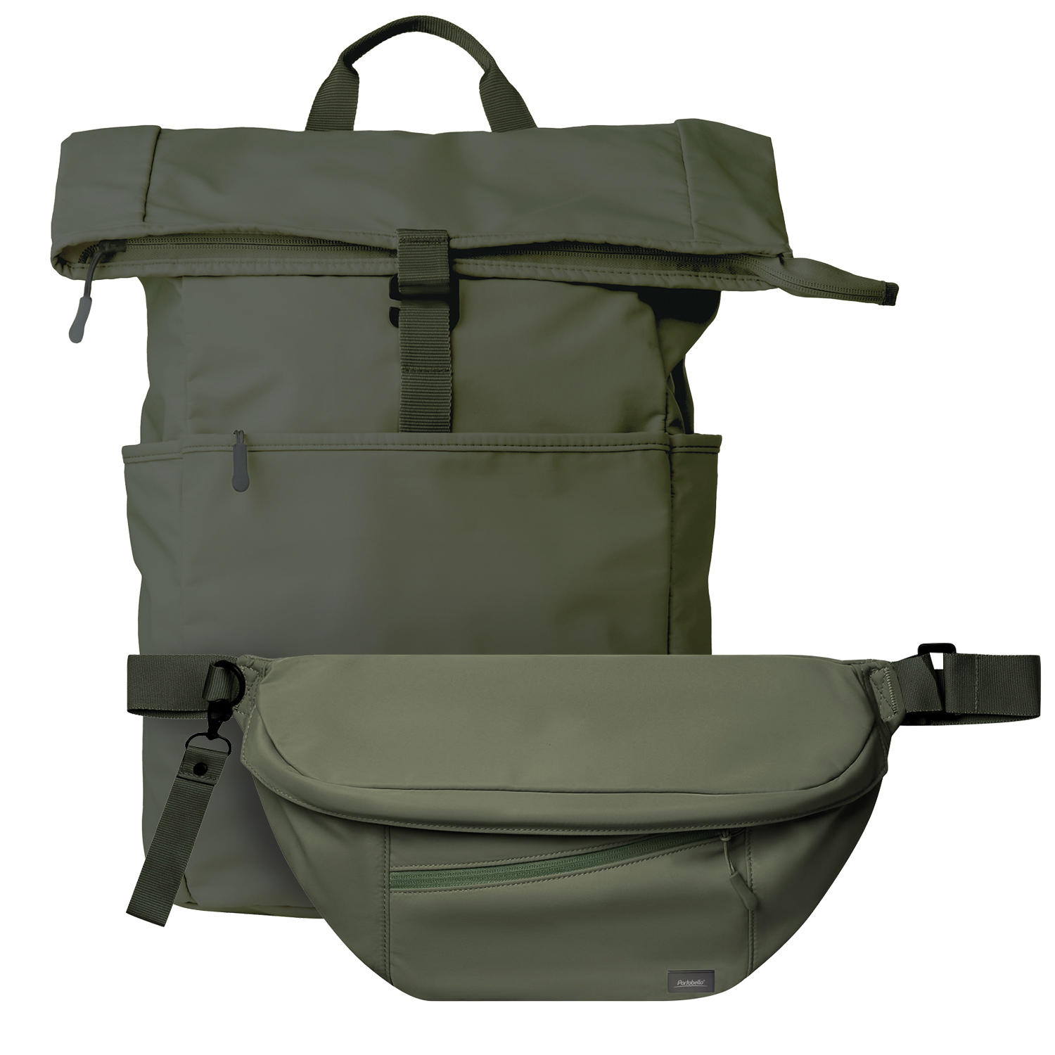 Подарочный набор Бостон (Boston), зеленый (рюкзак, сумка через плечо (cross body)-1