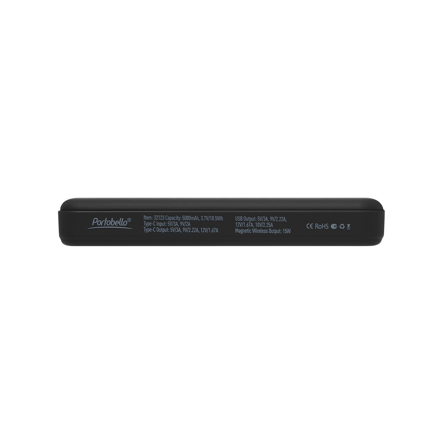Внешний аккумулятор Ларго PD (Largo PD) 5000mAh с функцией беспроводной зарядки 15W, черный-5