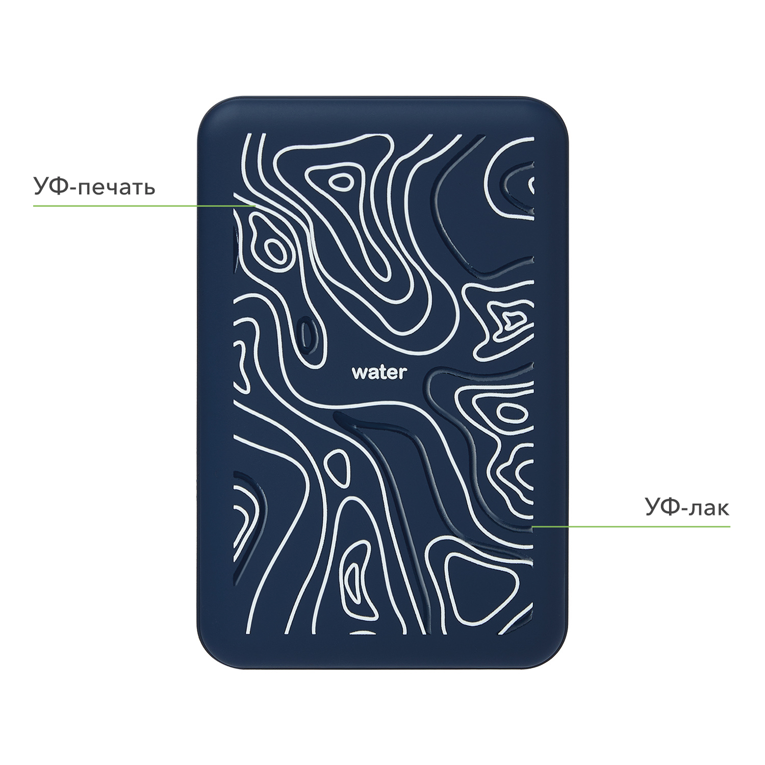 Внешний аккумулятор Ларго PD (Largo PD) 5000mAh с функцией беспроводной зарядки 15W, синий-18