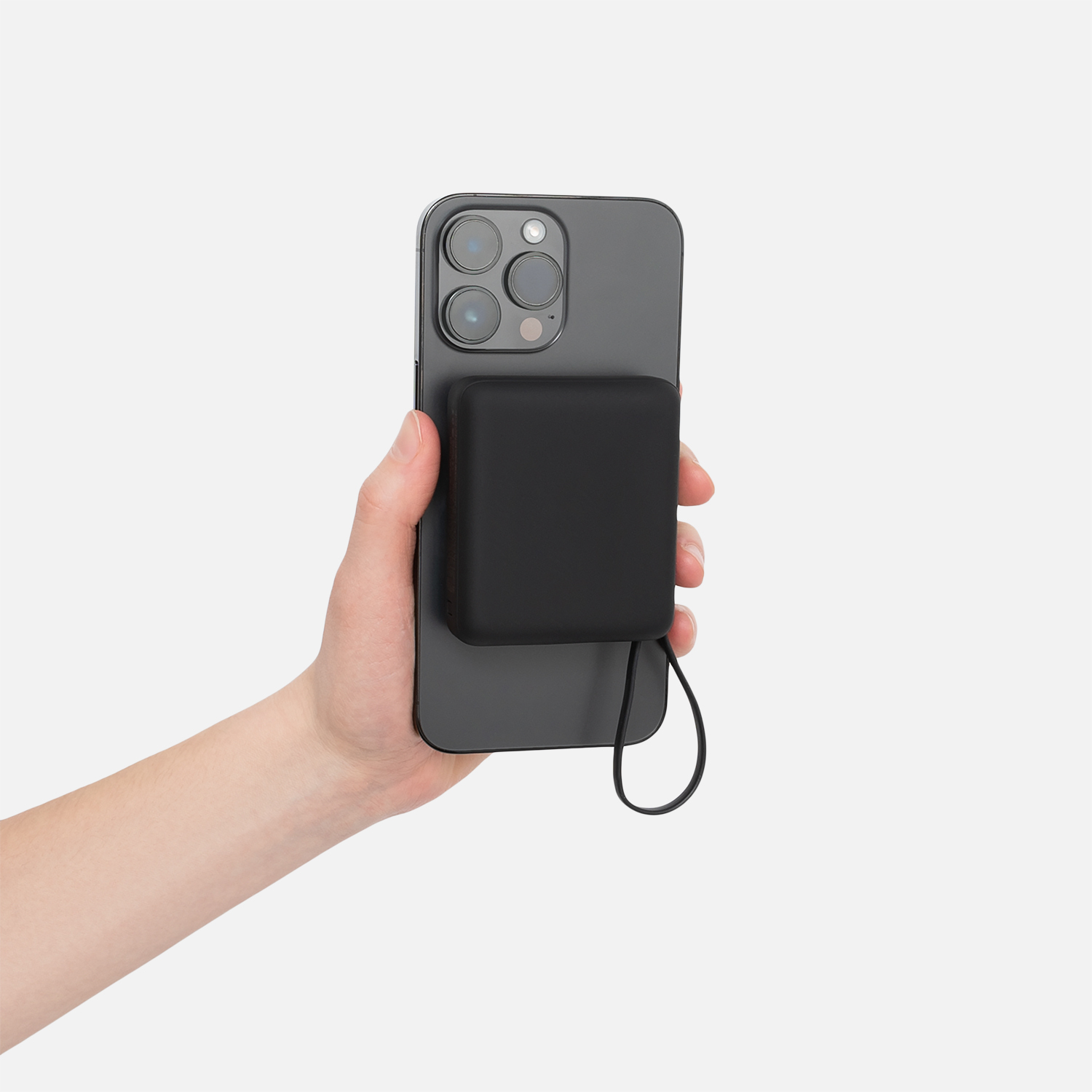 Внешний аккумулятор с подсветкой Риттер PD (Ritter PD) 10000mAh с функцией беспроводной зарядки 15W, черный-18