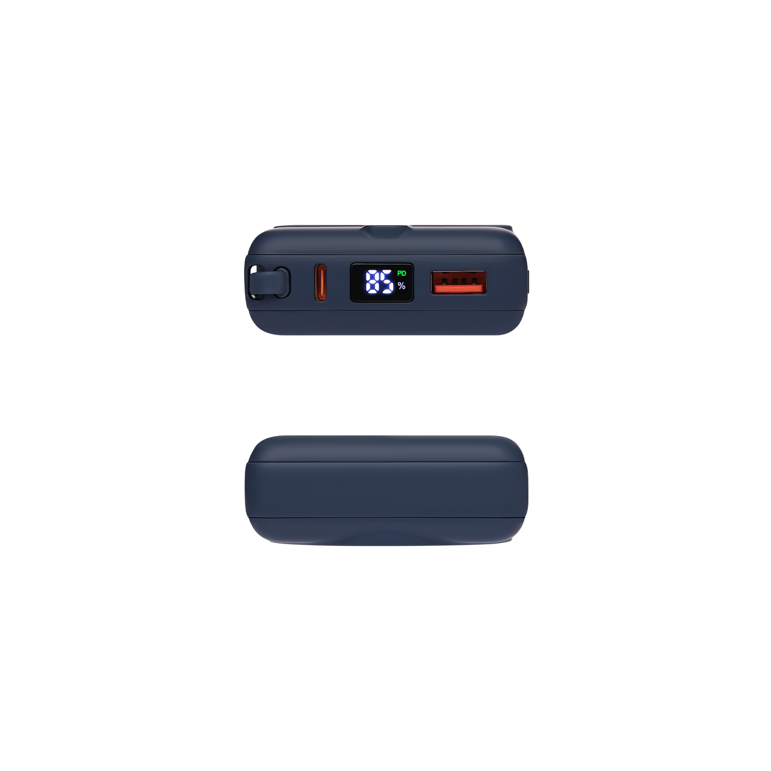 Внешний аккумулятор с подсветкой Риттер PD (Ritter PD) 10000mAh с функцией беспроводной зарядки 15W, синий-16