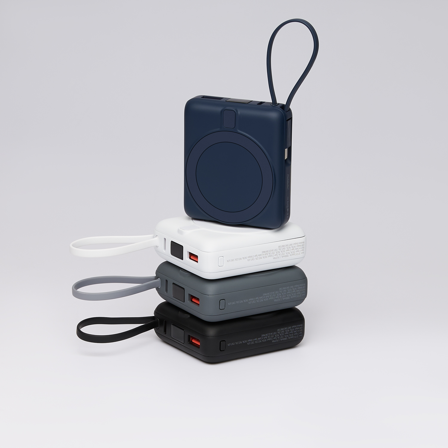 Внешний аккумулятор с подсветкой Риттер PD (Ritter PD) 10000mAh с функцией беспроводной зарядки 15W, серый-21