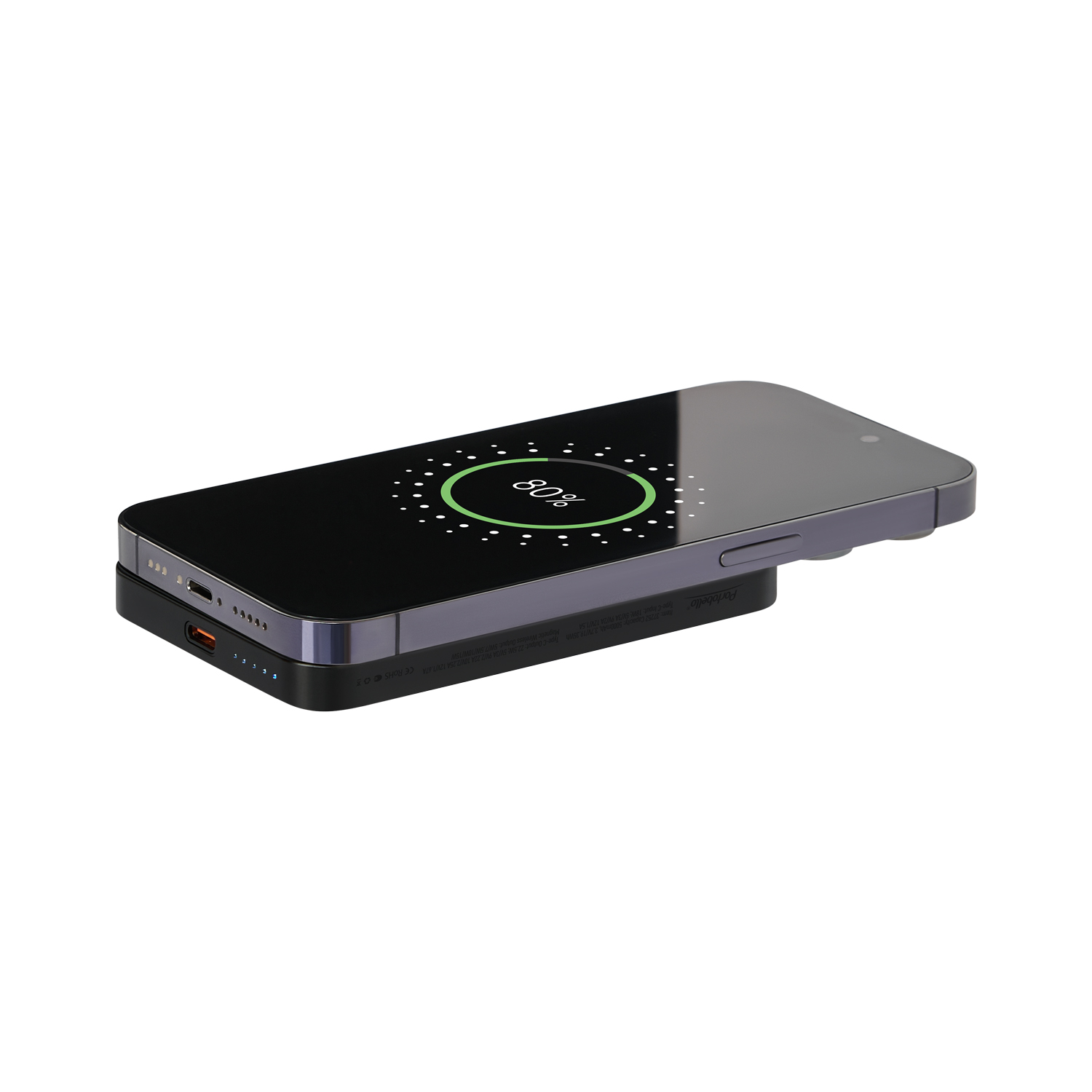 Внешний аккумулятор Артекс PD (Artex PD) 5000mAh с функцией беспроводной зарядки 15W, черный-7