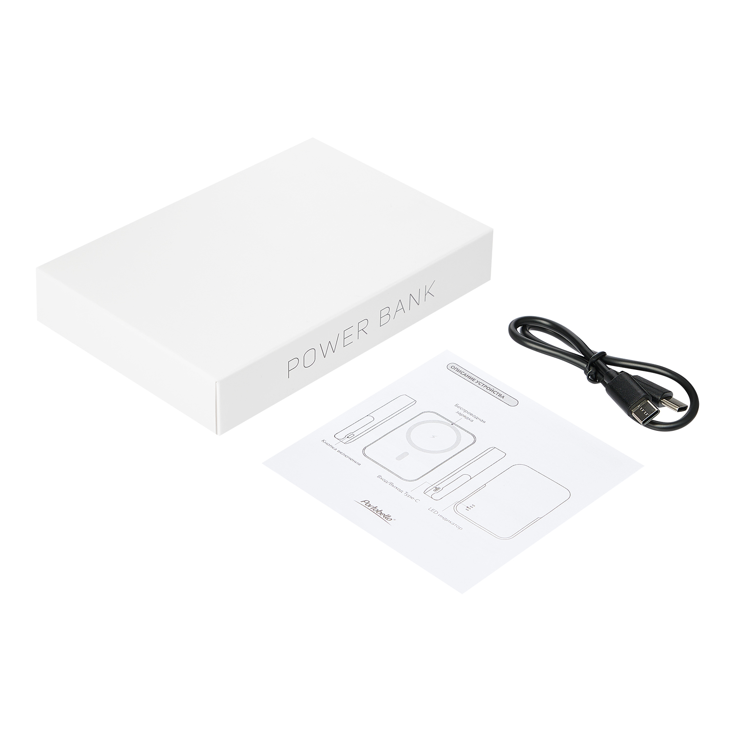 Внешний аккумулятор Юнион PD (Union PD) 10000mAh с функцией беспроводной зарядки 15W, серый-16