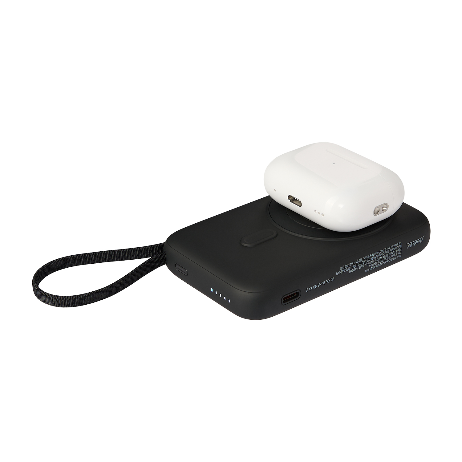 Внешний аккумулятор Комбо (Combo) 4-в-1 10000mAh с функцией беспроводной зарядки 15W, черный-11
