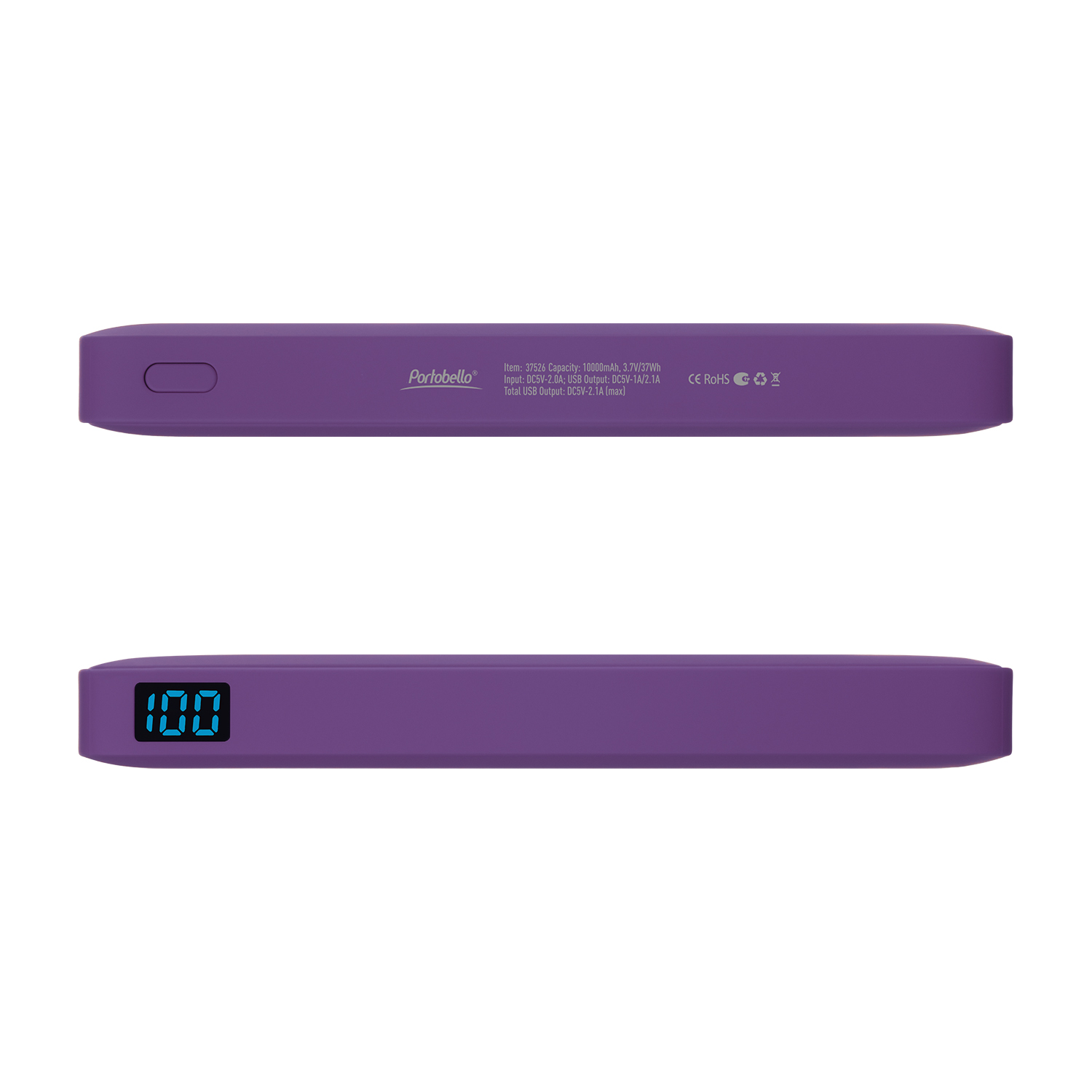 Внешний аккумулятор с подсветкой Анкор Плюс PD (Ancor PD Plus) 10000 mAh, фиолетовый-4