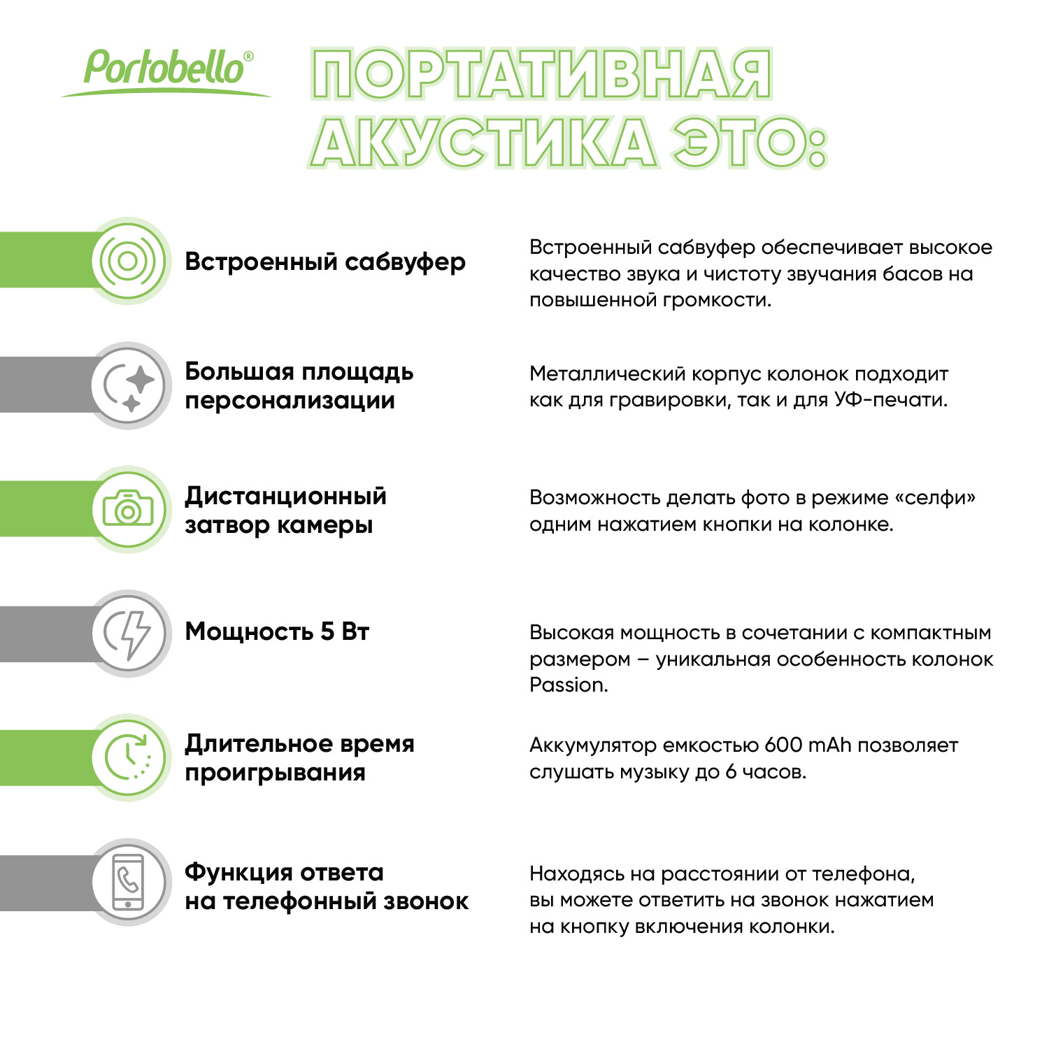 Беспроводная колонка Пэшн (Passion) 80dB 600 mAh (Bluetooth 5.4), синяя-19