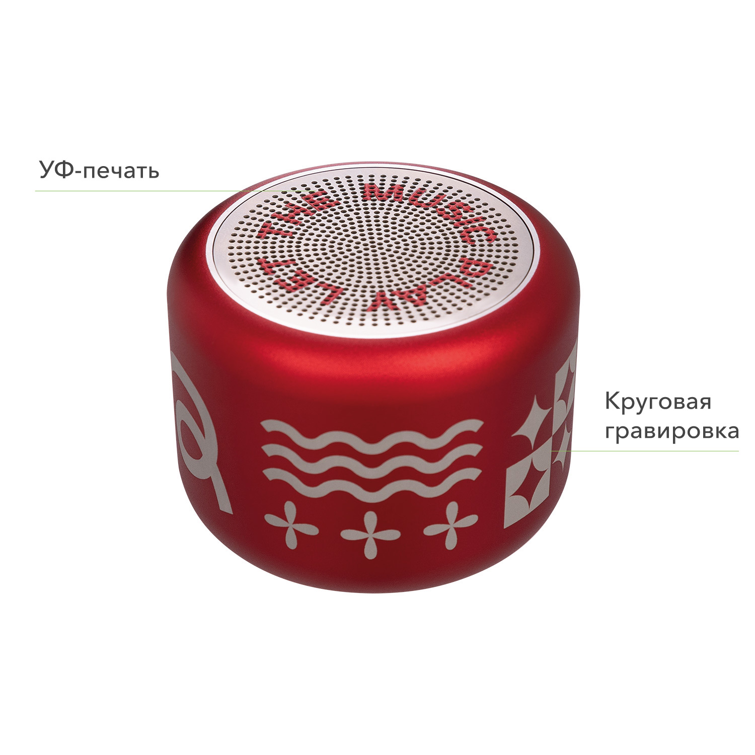Беспроводная колонка Пэшн (Passion) 80dB 600 mAh (Bluetooth 5.4), красная-17
