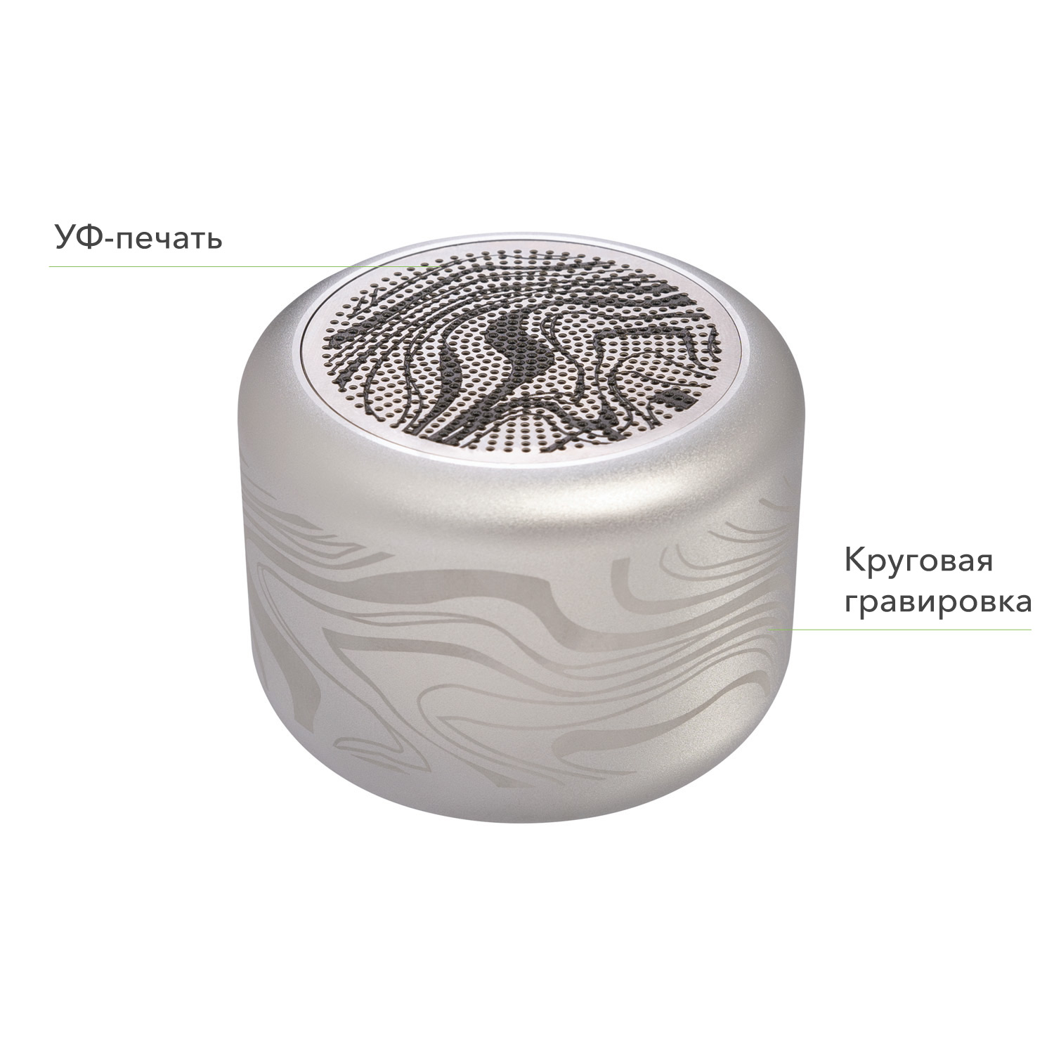 Беспроводная колонка Пэшн (Passion) 80dB 600 mAh (Bluetooth 5.4), серебряная-16