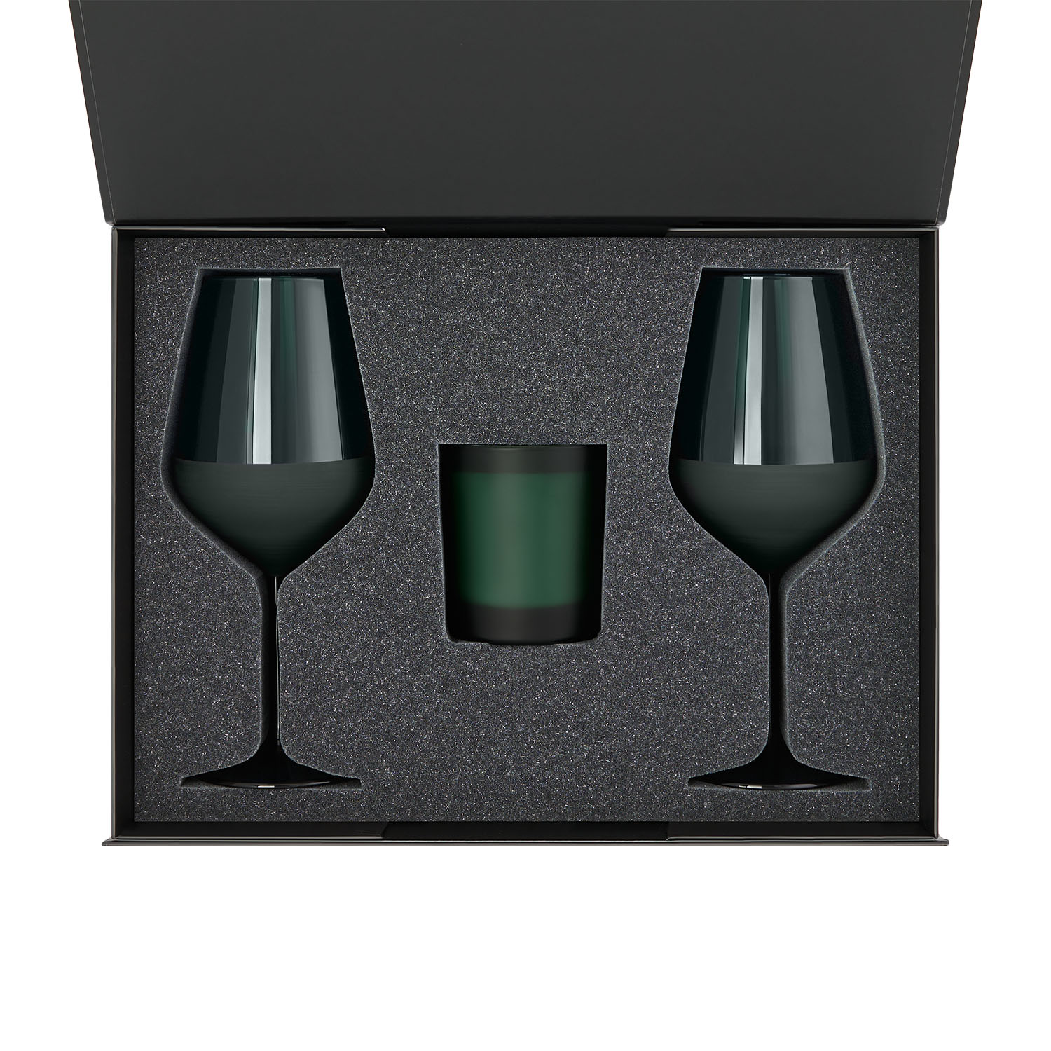 Ложемент под свечу Энигма (Enigma) + 2 бокала для вина в среднюю коробку-трансформер (арт. 695721)-1