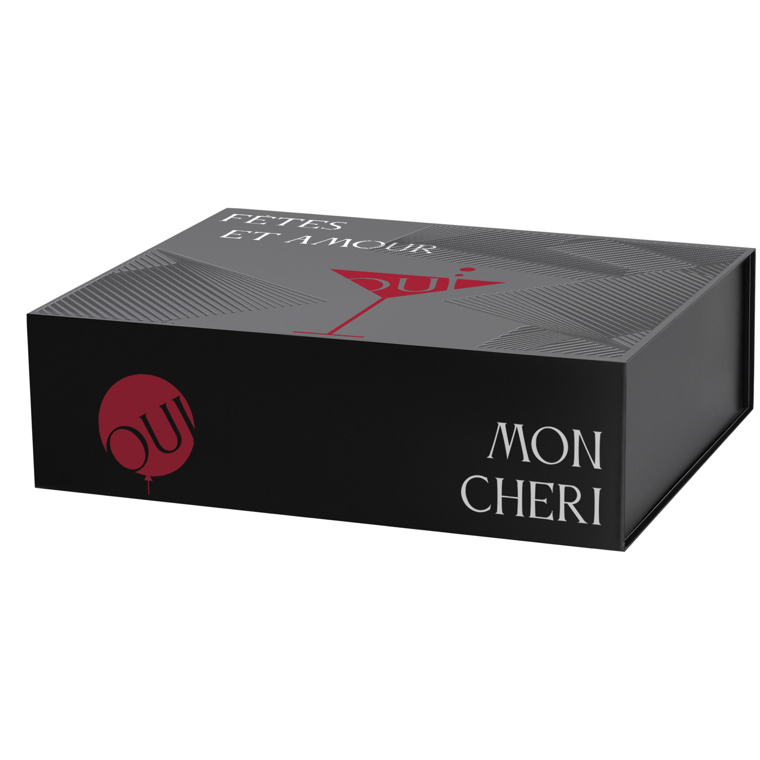 Подарочная коробка-трансформер с лентами большая, черная-8