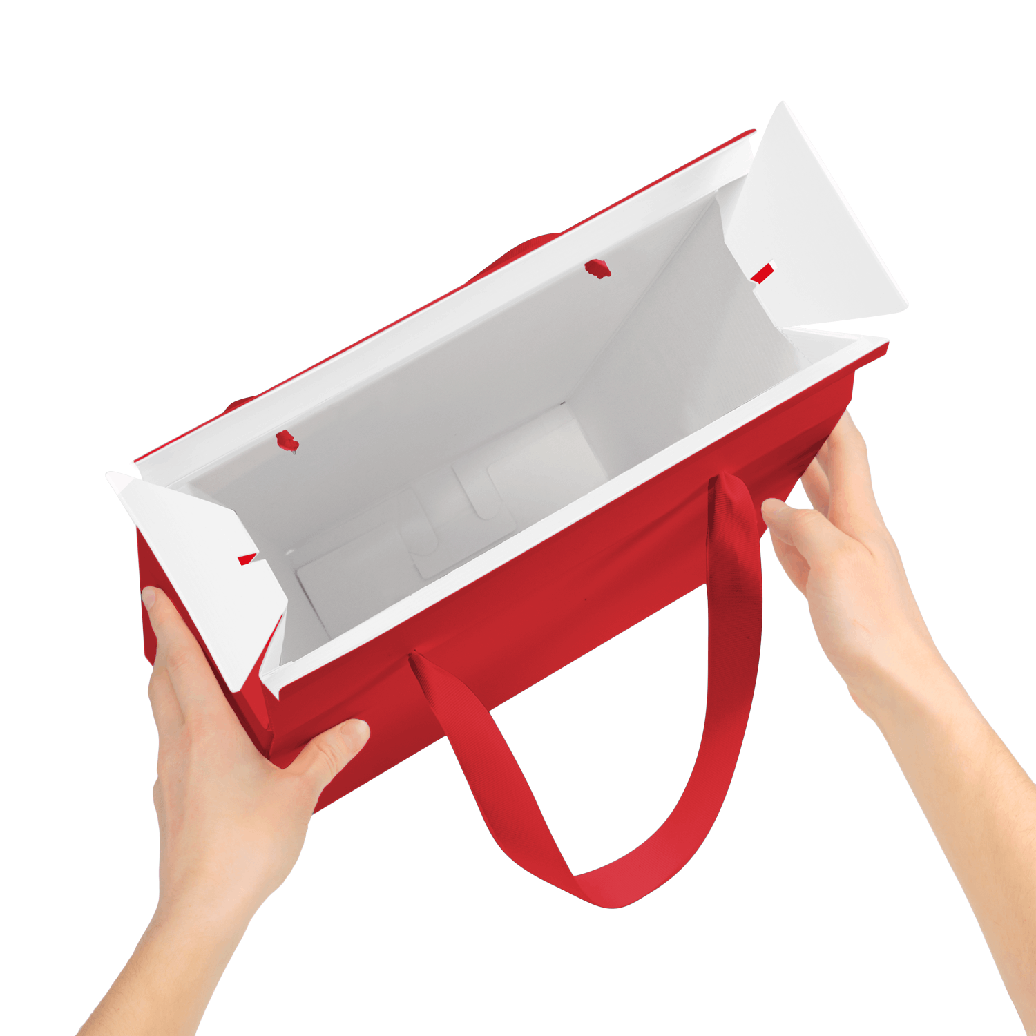 Подарочная коробка-пакет универсальная большая, красная-2