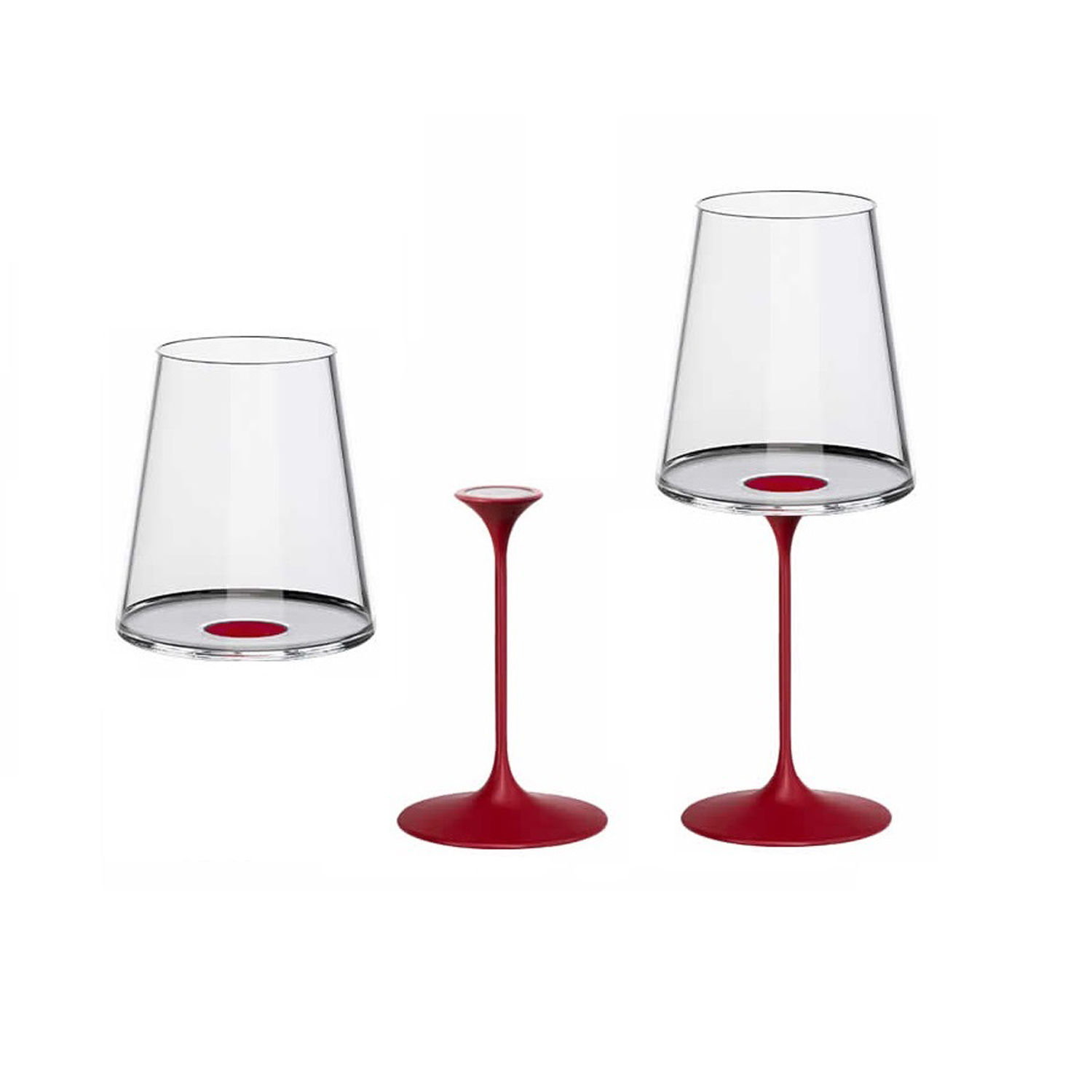 Хрустальный бокал для красного вина на магните Trebonn SplitGlass, 2 шт, 450 мл-3