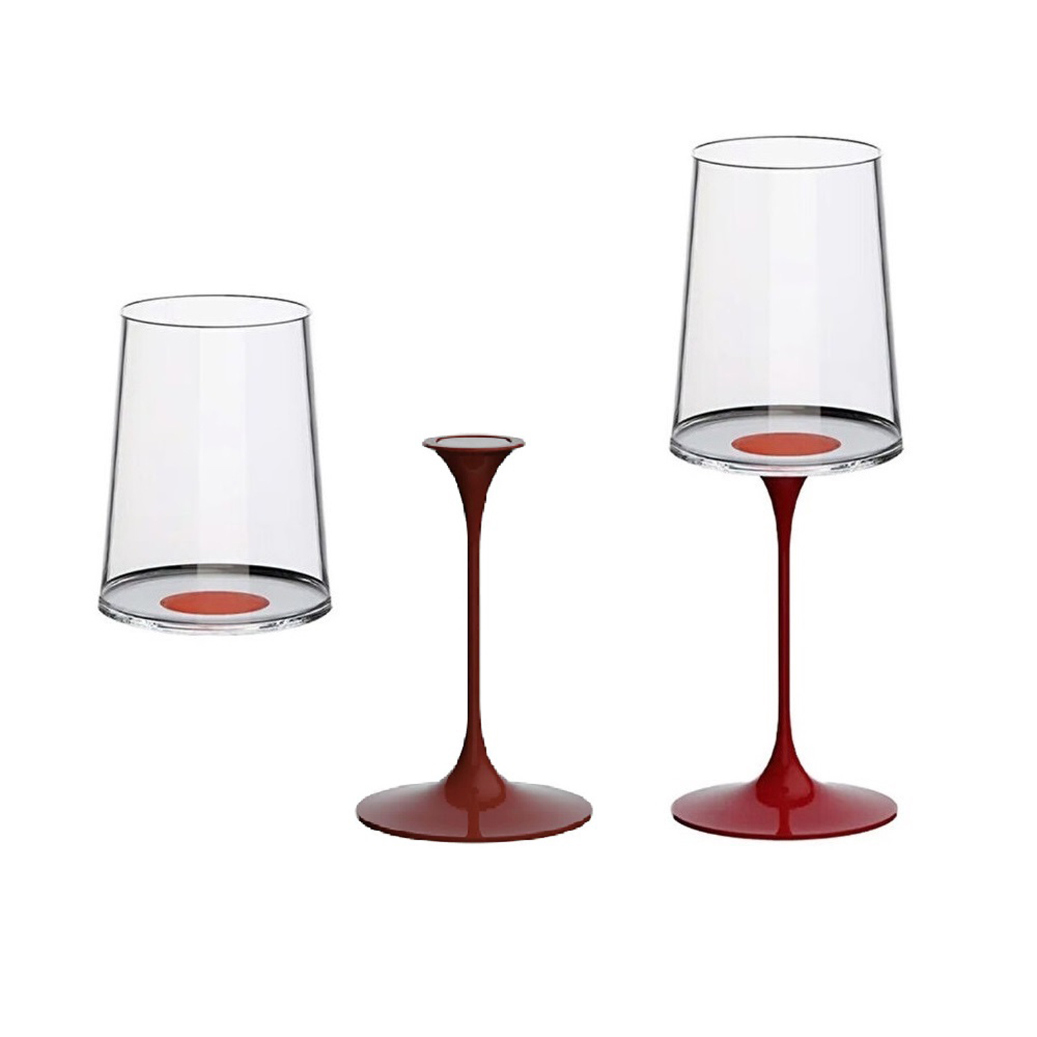Хрустальный бокал для белого вина на магните Trebonn SplitGlass, 2 шт, 280 мл-3