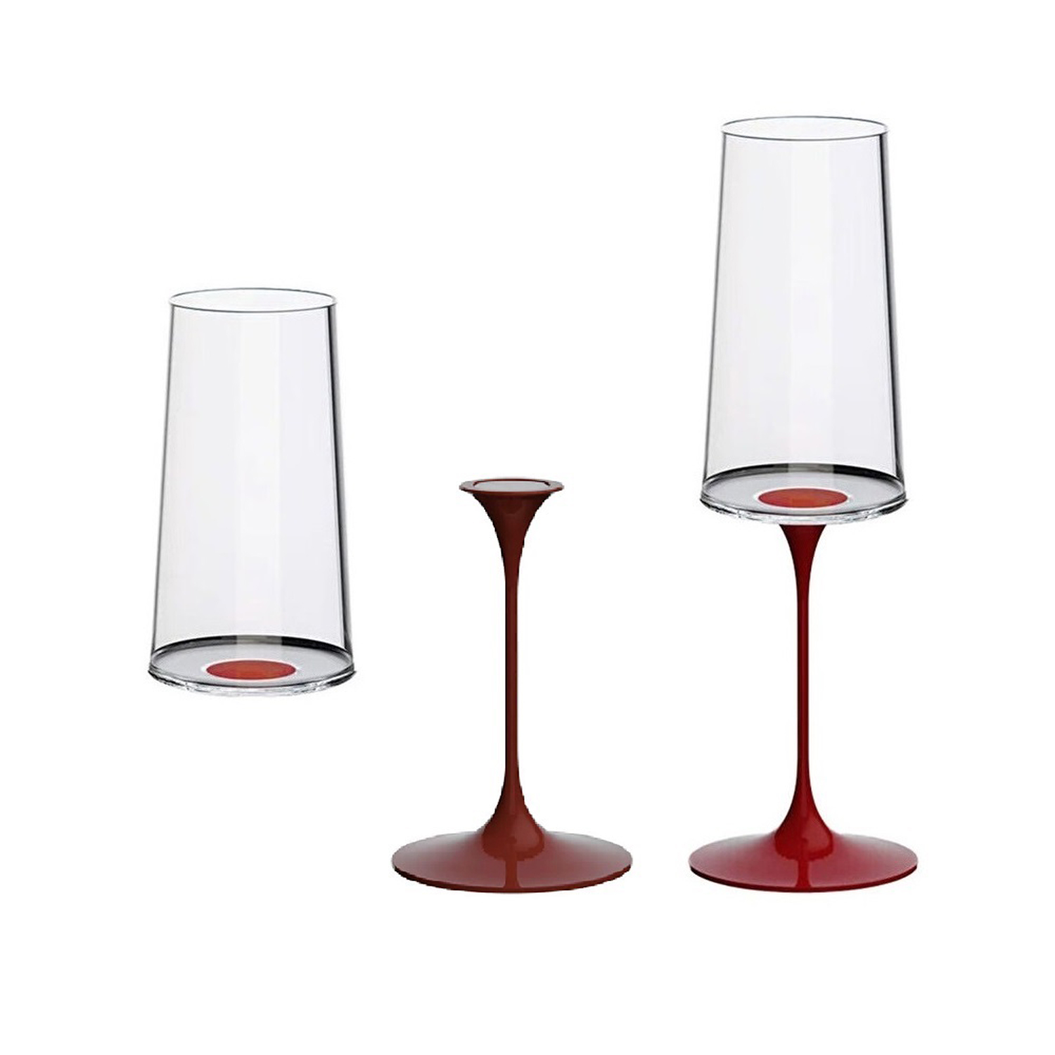 Хрустальный бокал для игристого вина на магните Trebonn SplitGlass, 2 шт, 320 мл-3