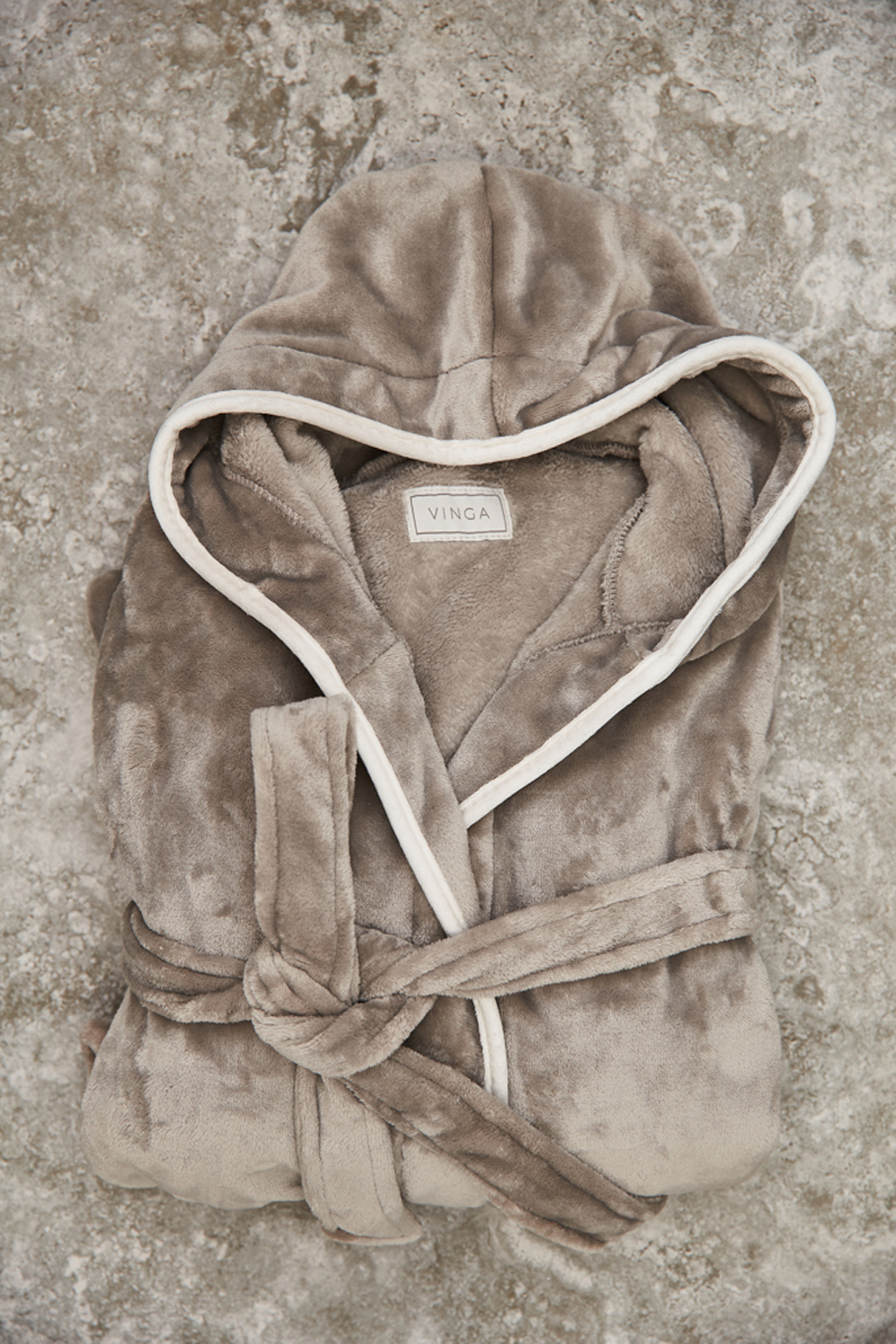 Банный халат VINGA Louis из rPET GRS, L-XL, унисекс, 350 г/м²-3