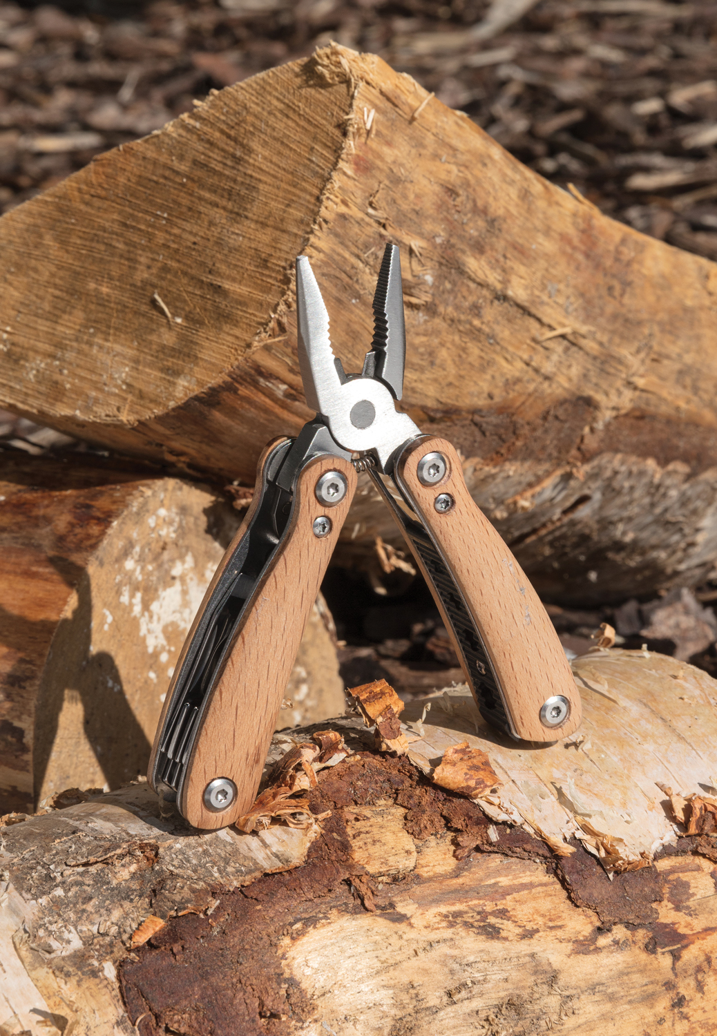 Мини-мультитул Wood, коричневый-4